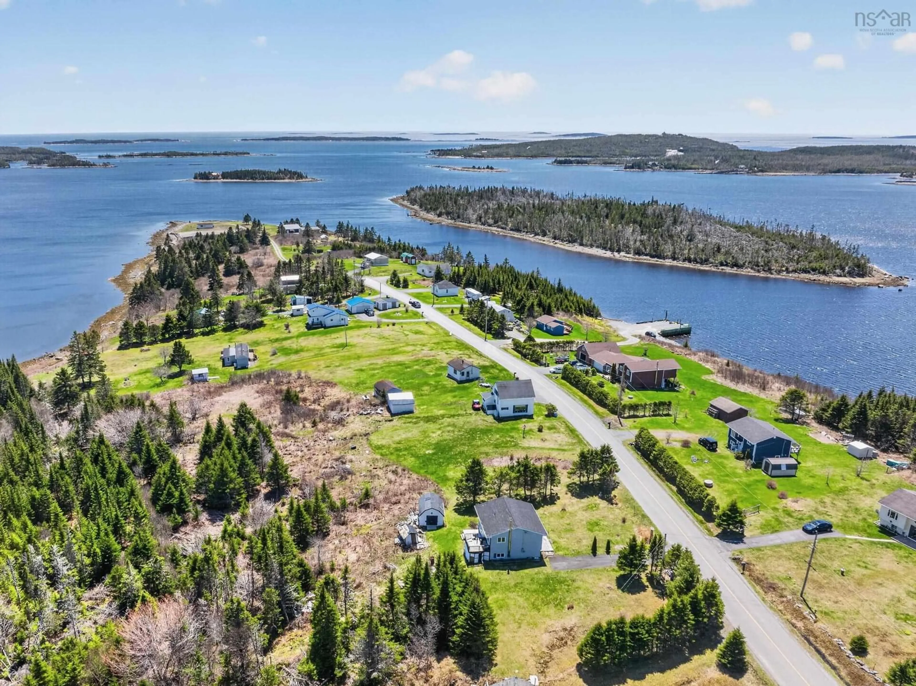 A pic from outside/outdoor area/front of a property/back of a property/a pic from drone, water/lake/river/ocean view for 167 Smiths Point Rd, East Quoddy Nova Scotia B0J 2R0