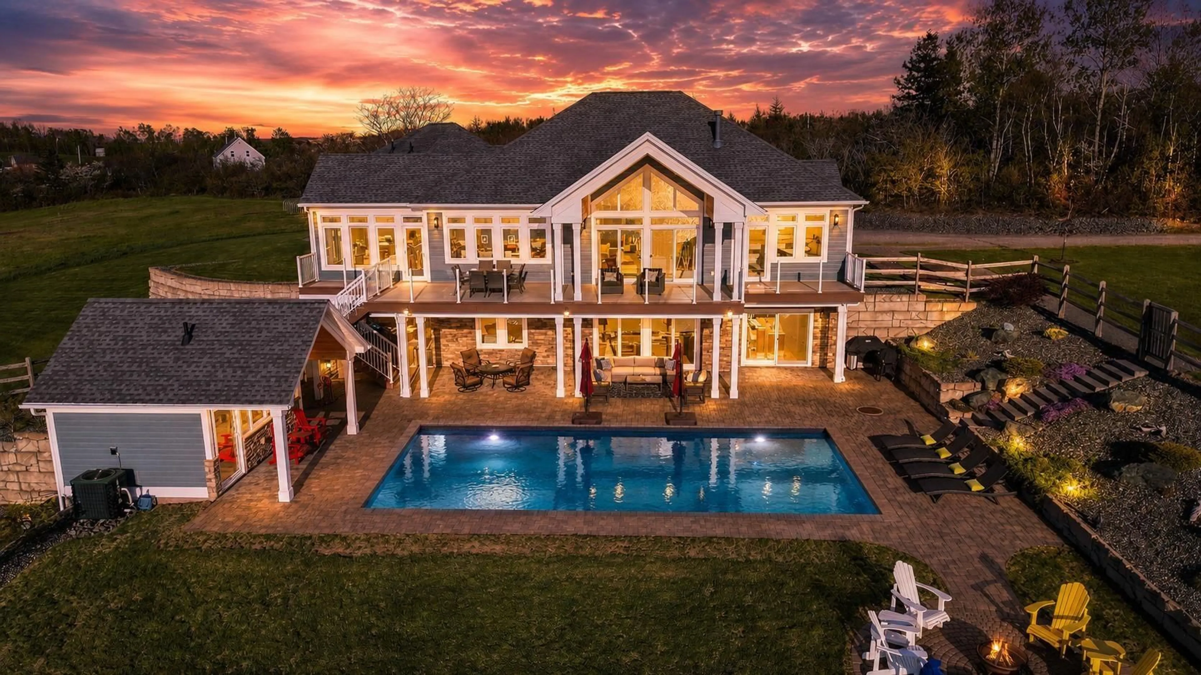 A pic from outside/outdoor area/front of a property/back of a property/a pic from drone, water/lake/river/ocean view for 40 Heritage Lane, Pomquet Nova Scotia B2G 2L4