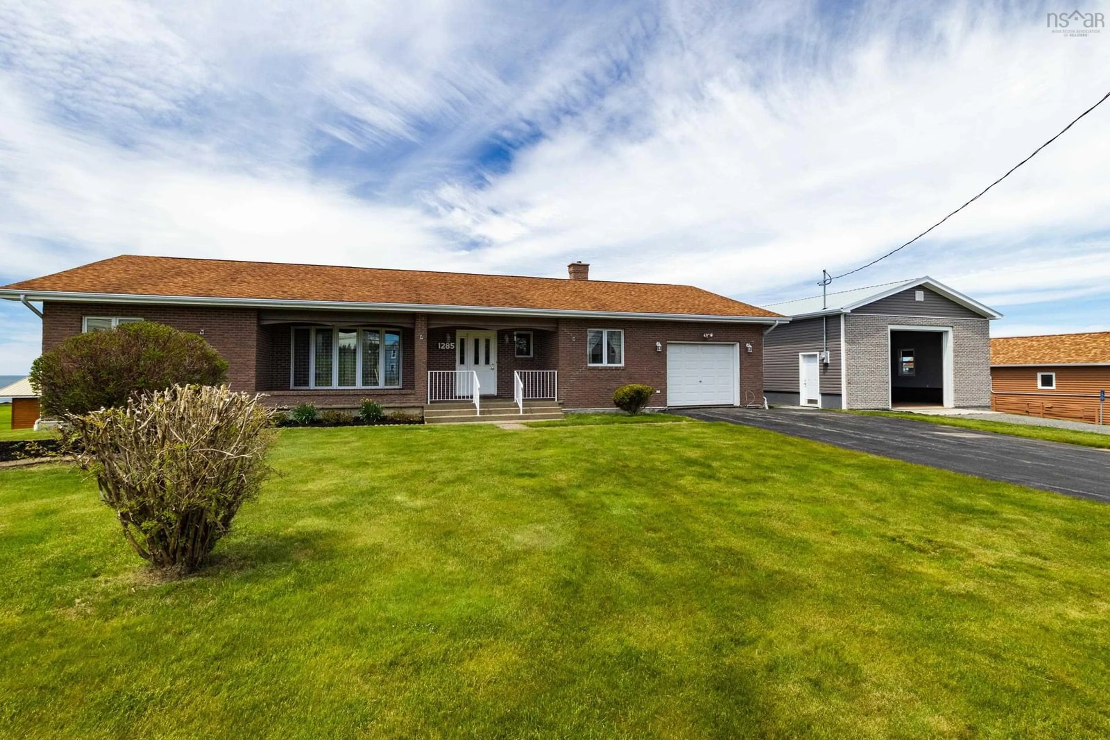 A pic from outside/outdoor area/front of a property/back of a property/a pic from drone, street for 1285 Highway 1, Little Brook Nova Scotia B0W 1M0