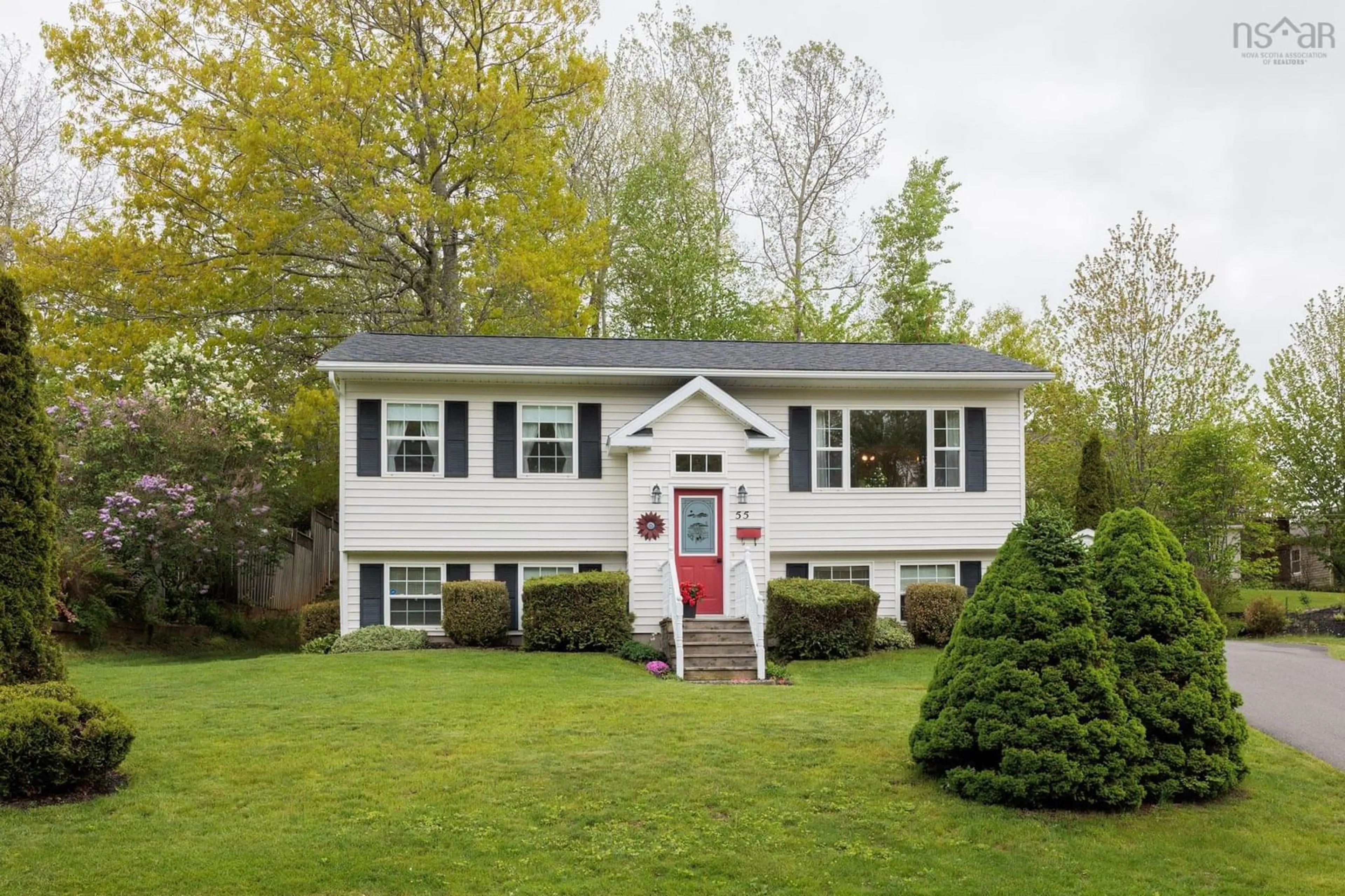 Home with vinyl exterior material, street for 55 Alicia Blvd, Kentville Nova Scotia B4N 4Y7