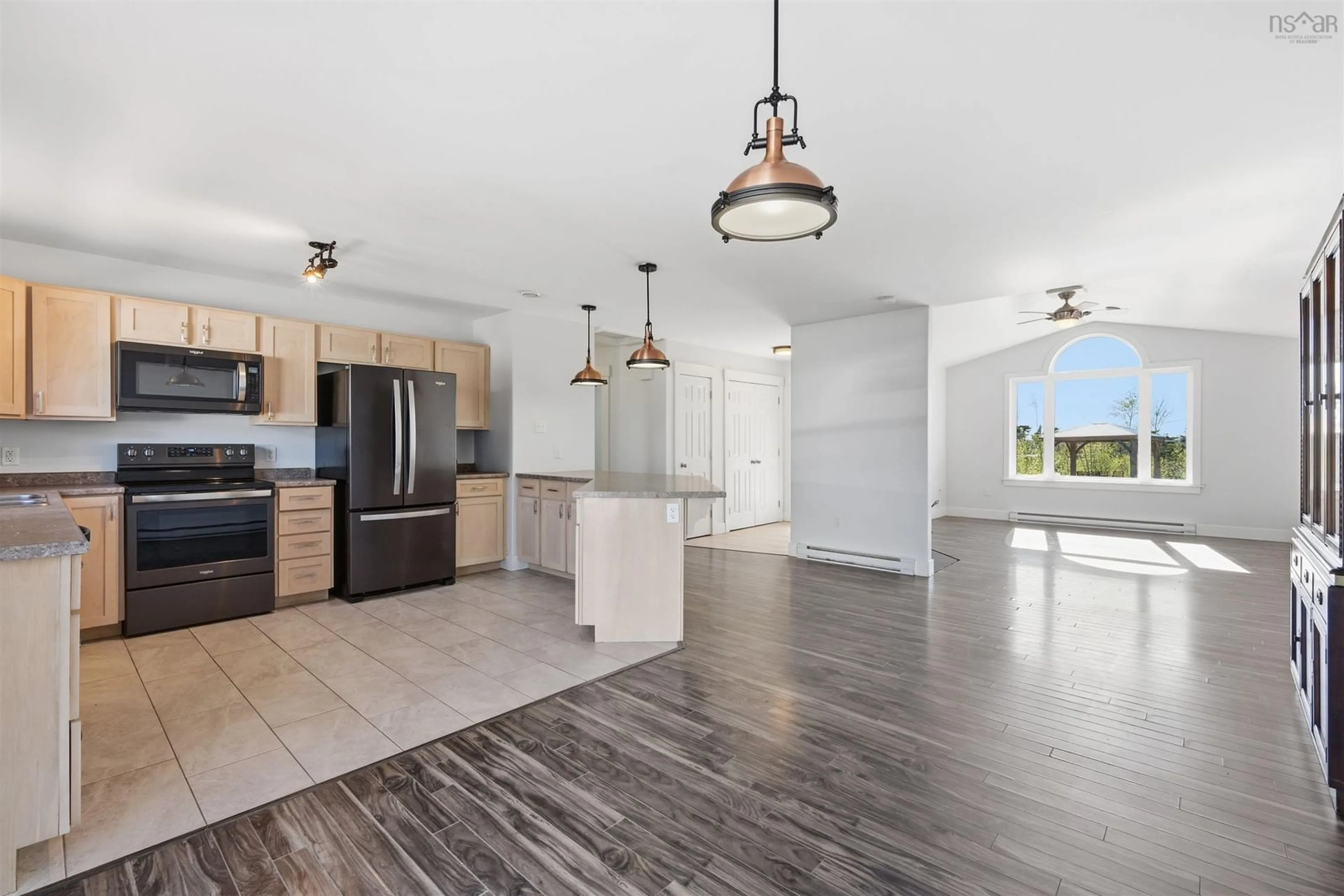 Open concept kitchen, ceramic/tile floor for 281 Heselton Dr, Ostrea Lake Nova Scotia B0J 2L0