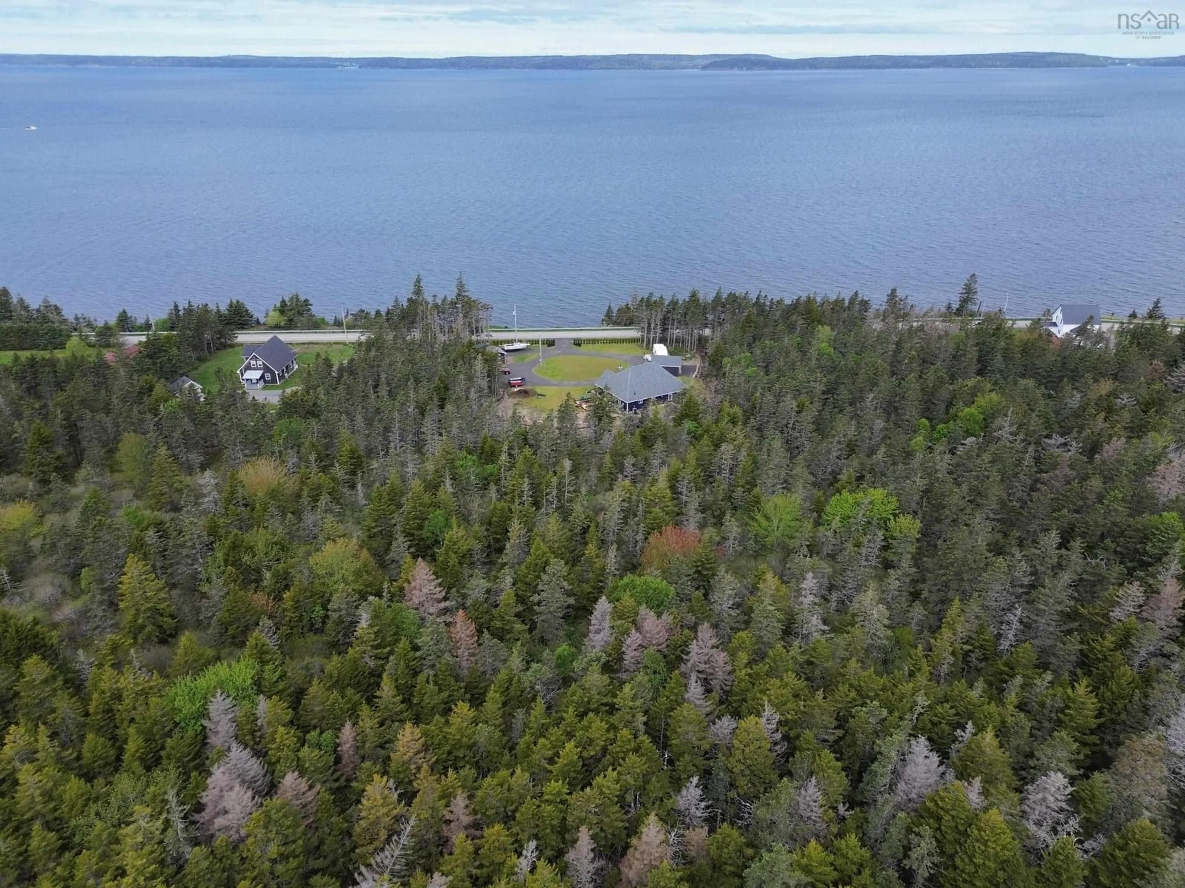 A pic from outside/outdoor area/front of a property/back of a property/a pic from drone, water/lake/river/ocean view for 684 Riverside Rd, New Edinburgh Nova Scotia B0W 3T0