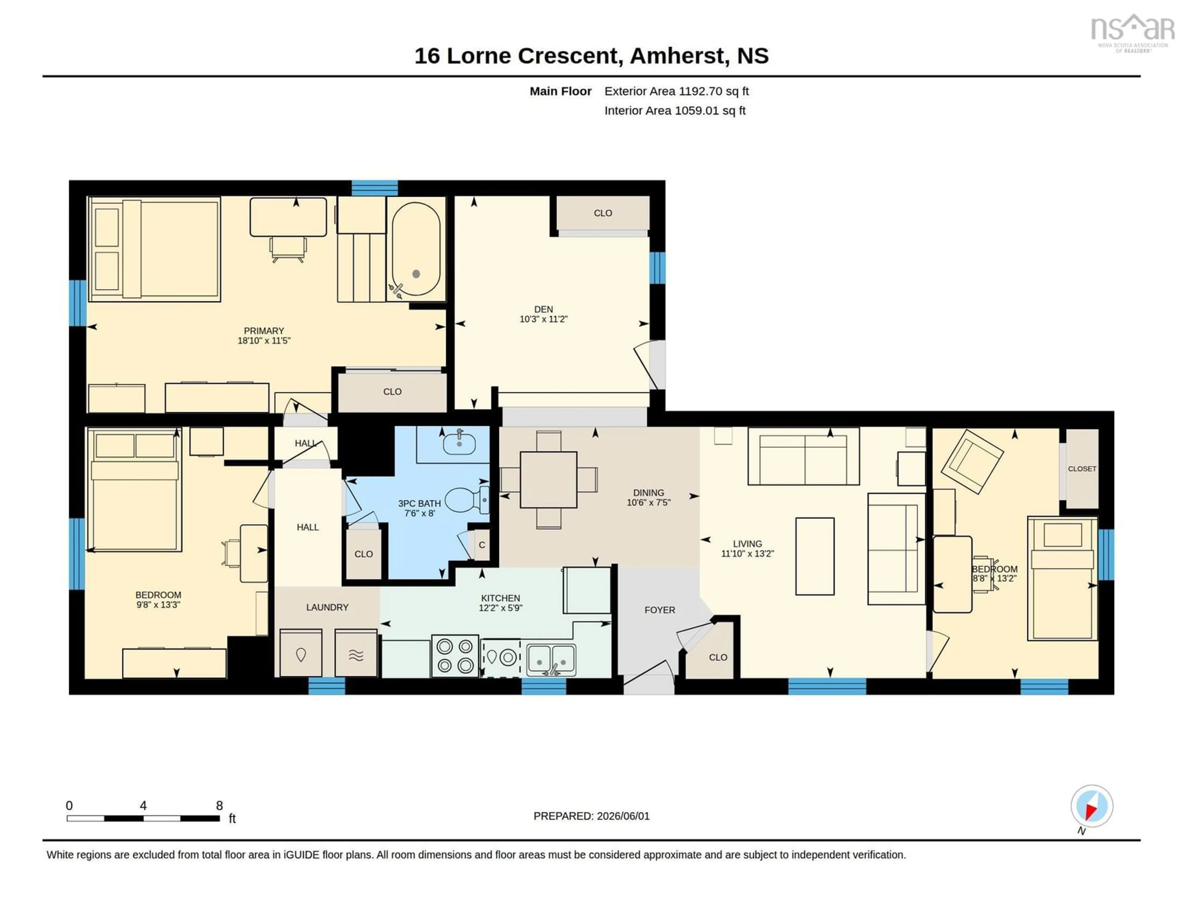 Floor plan for 16 Lorne Cres, Amherst Nova Scotia B4H 4B7