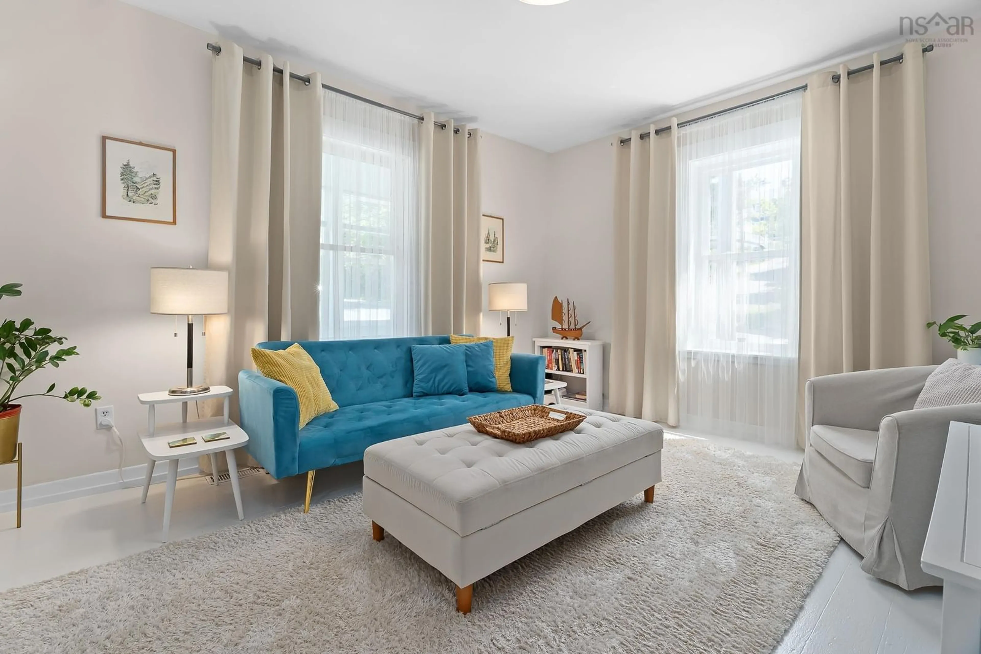 Living room with furniture, carpet floor for 173 Acadia St, New Glasgow Nova Scotia B2H 4G5