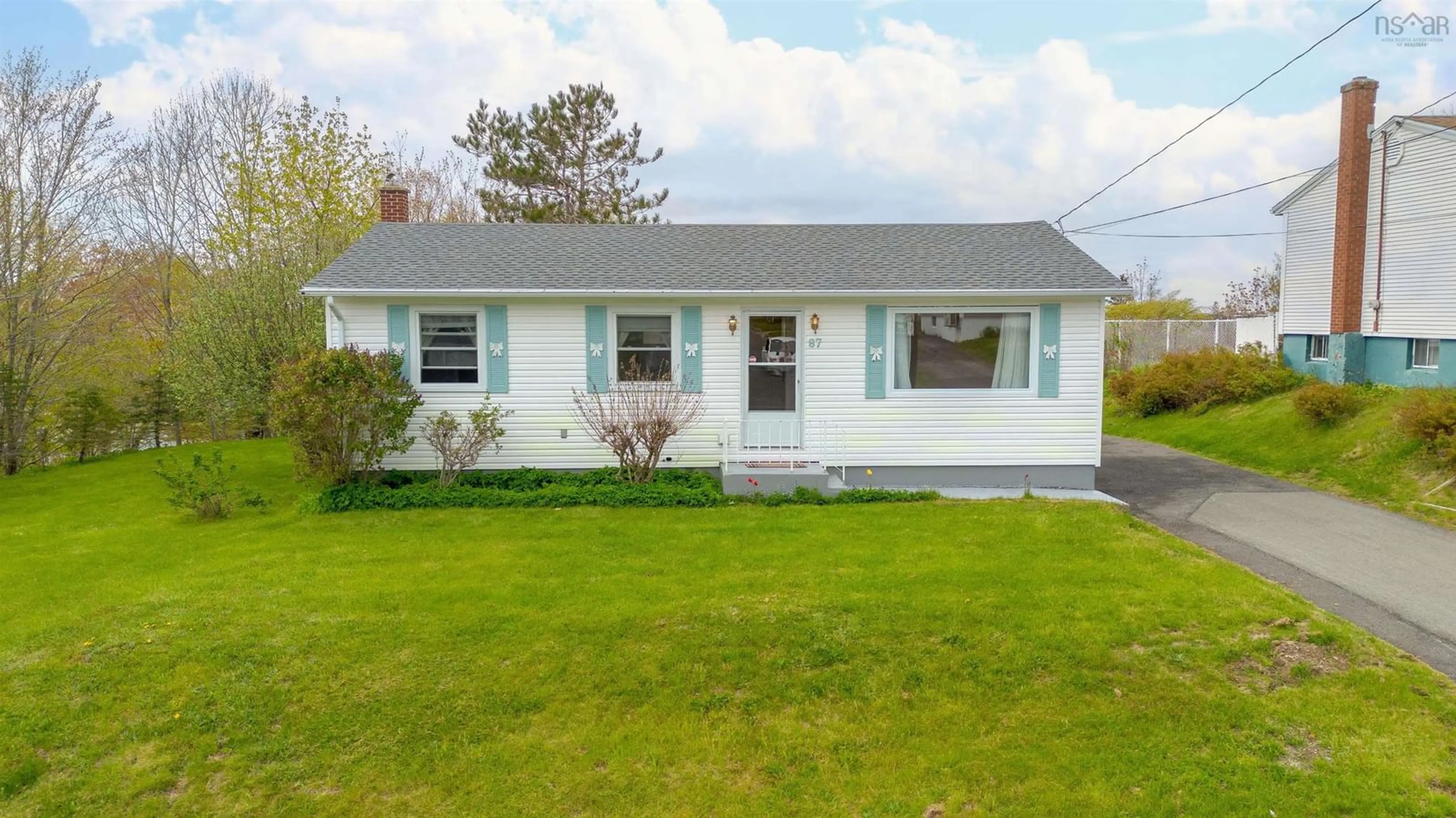 Home with vinyl exterior material, street for 87 Ranna Dr, Sydney Nova Scotia B1P 3Y5