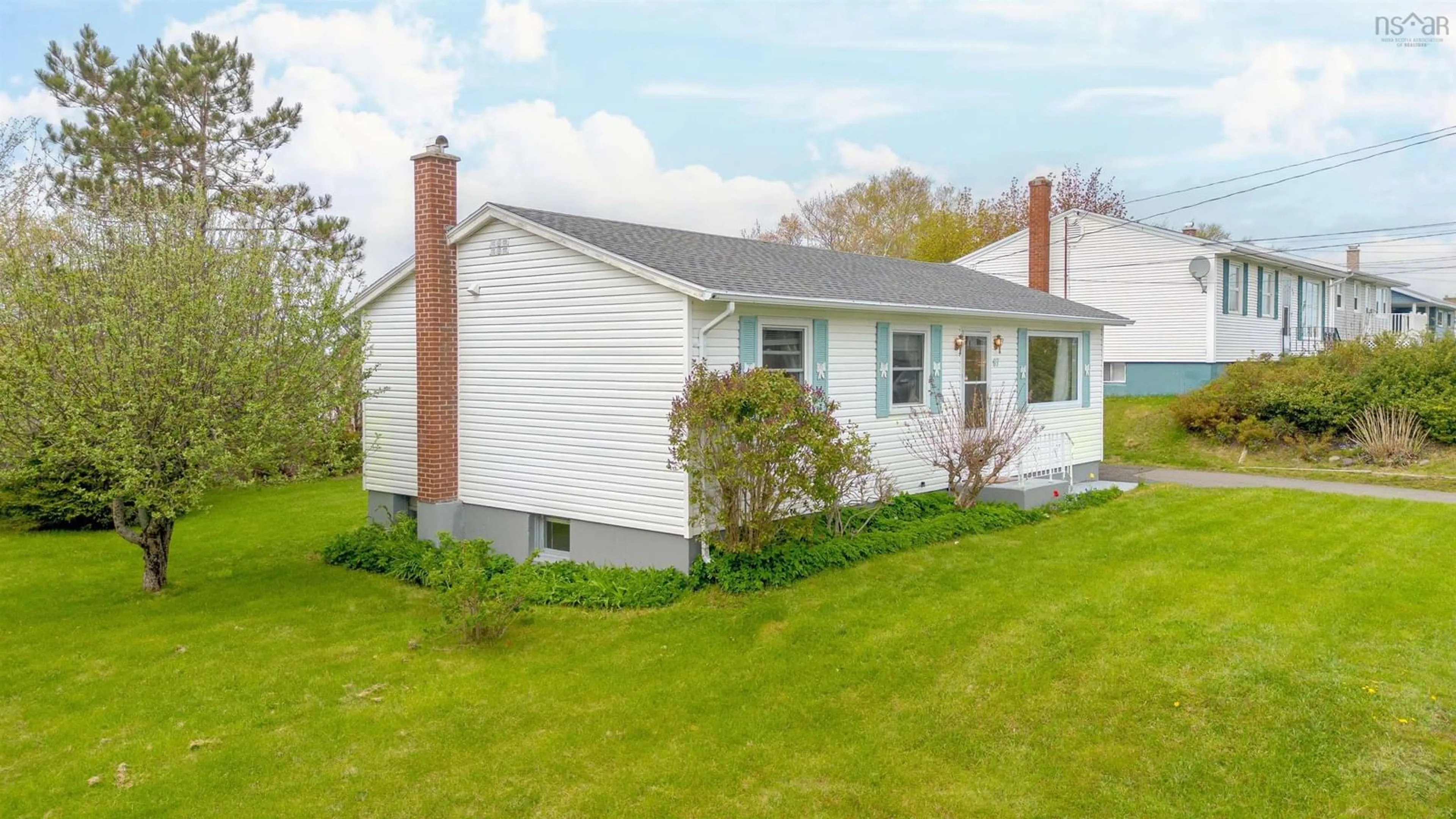 Home with vinyl exterior material, street for 87 Ranna Dr, Sydney Nova Scotia B1P 3Y5