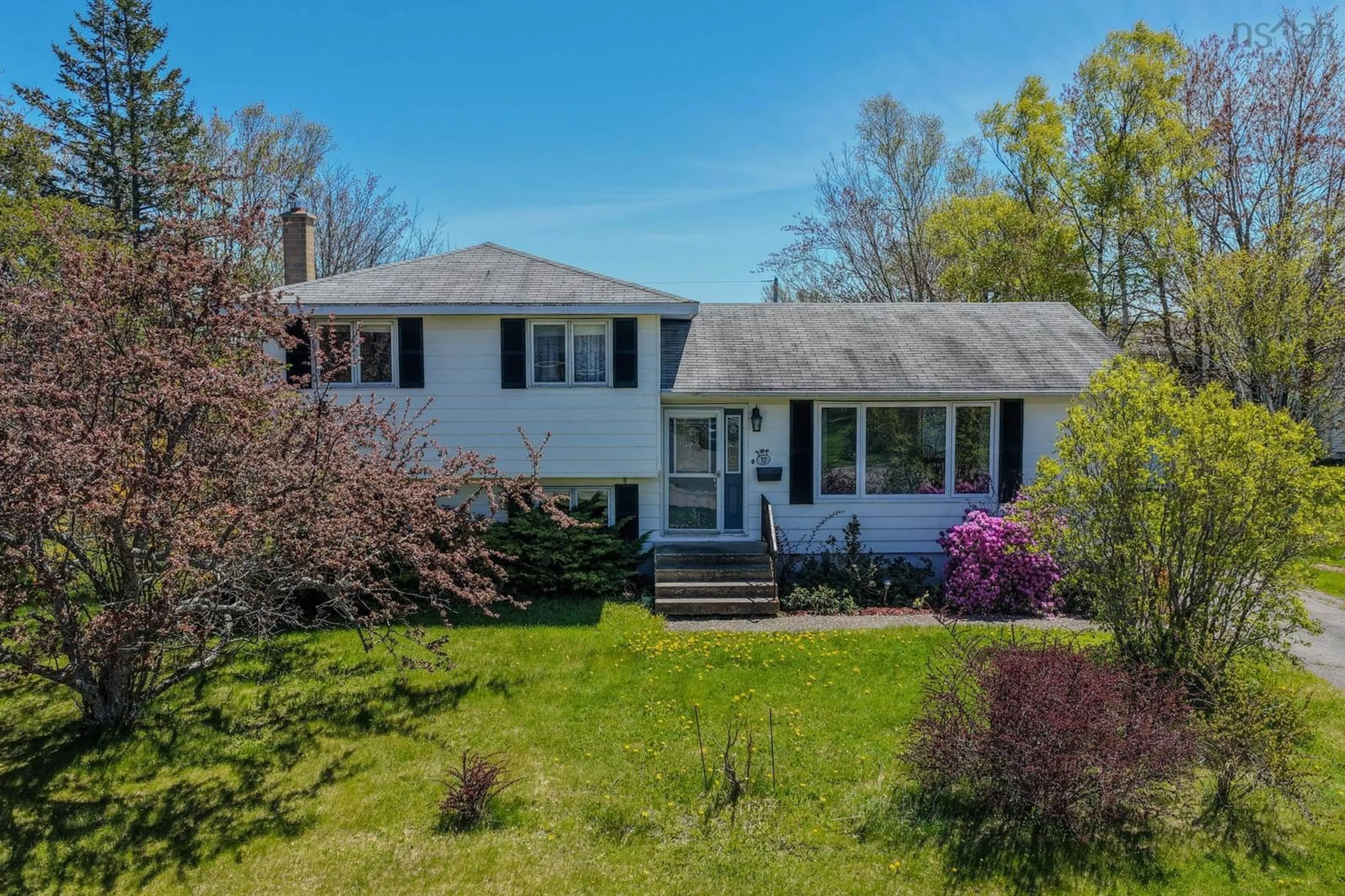 A pic from outside/outdoor area/front of a property/back of a property/a pic from drone, street for 37 Collier Ave, Coxheath Nova Scotia B1R 2H5