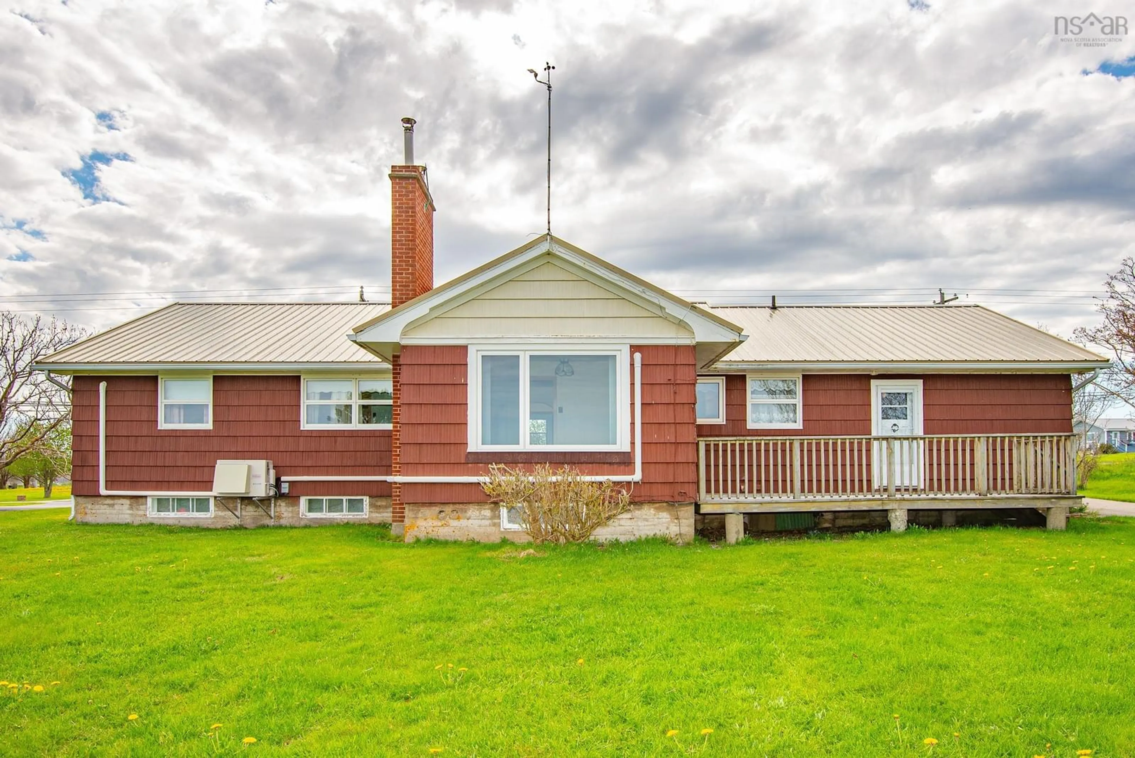 Home with vinyl exterior material, street for 9735 Highway 1, Lower Saulnierville Nova Scotia B0W 2Z0