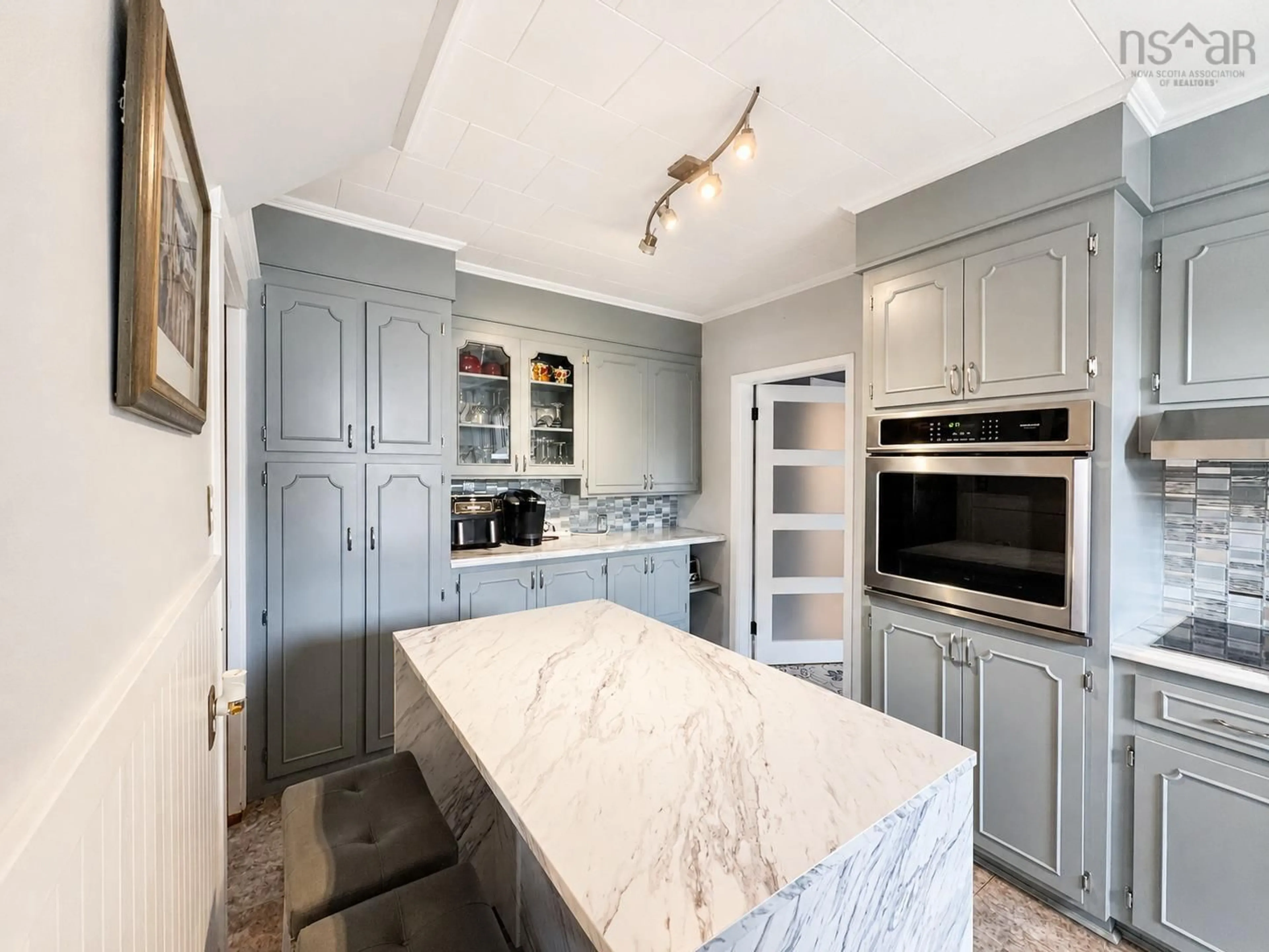 Contemporary kitchen, ceramic/tile floor for 71 Hospital St, Sydney Nova Scotia B1P 2H9