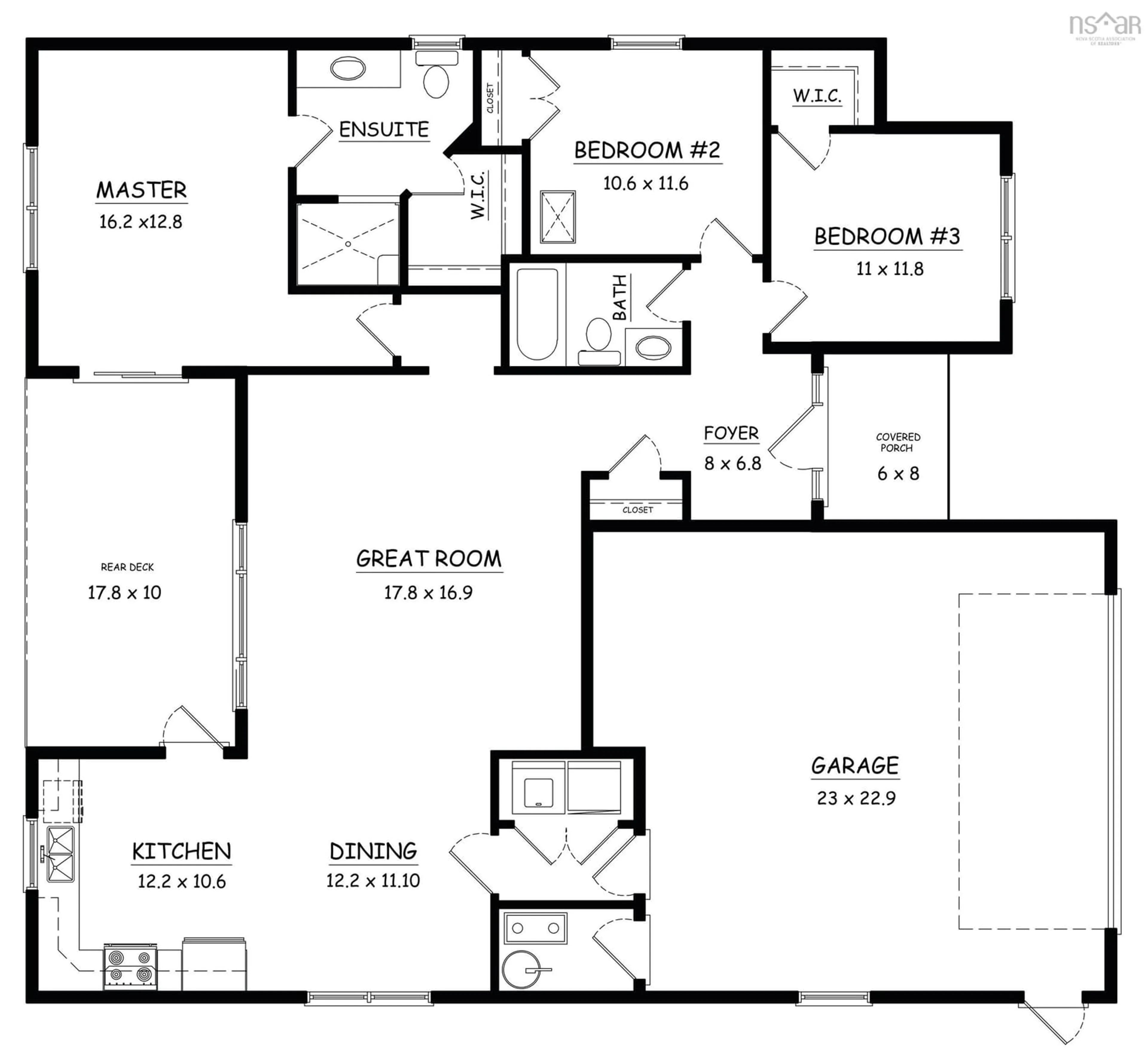 Floor plan for Avon Spirit Lane #1, Avondale Nova Scotia B0N 2A0