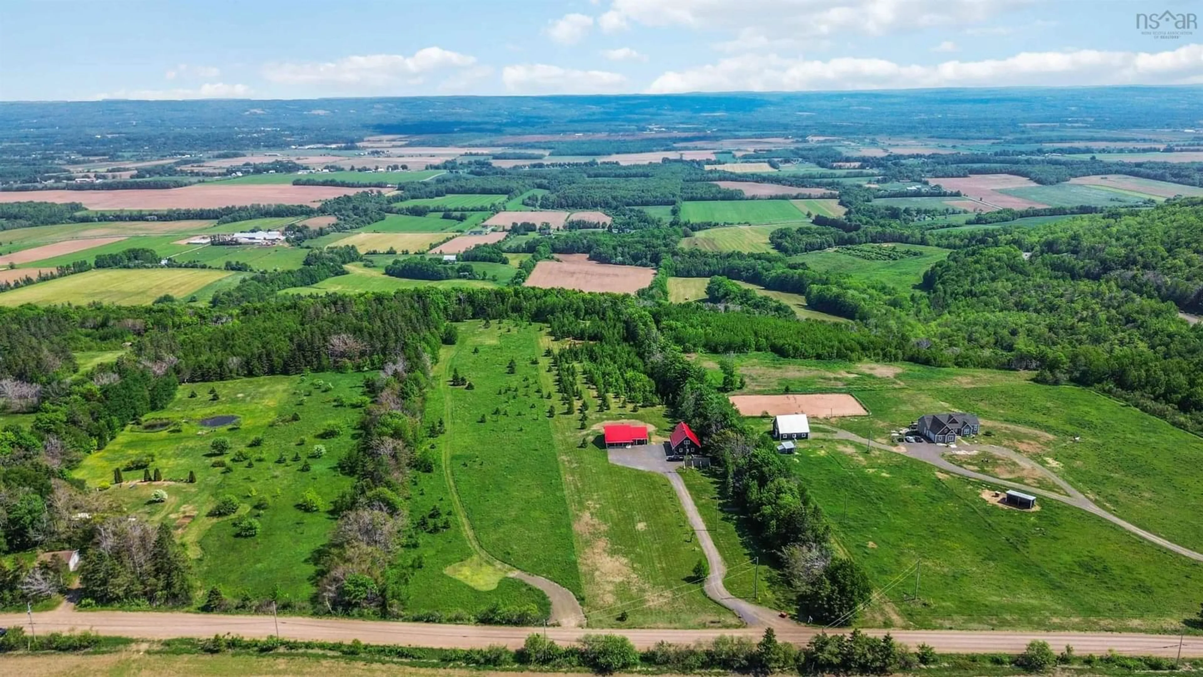 A pic from outside/outdoor area/front of a property/back of a property/a pic from drone, mountain view for 1874 Brow Of Mountain Rd, Viewmount Nova Scotia B0P 1E0