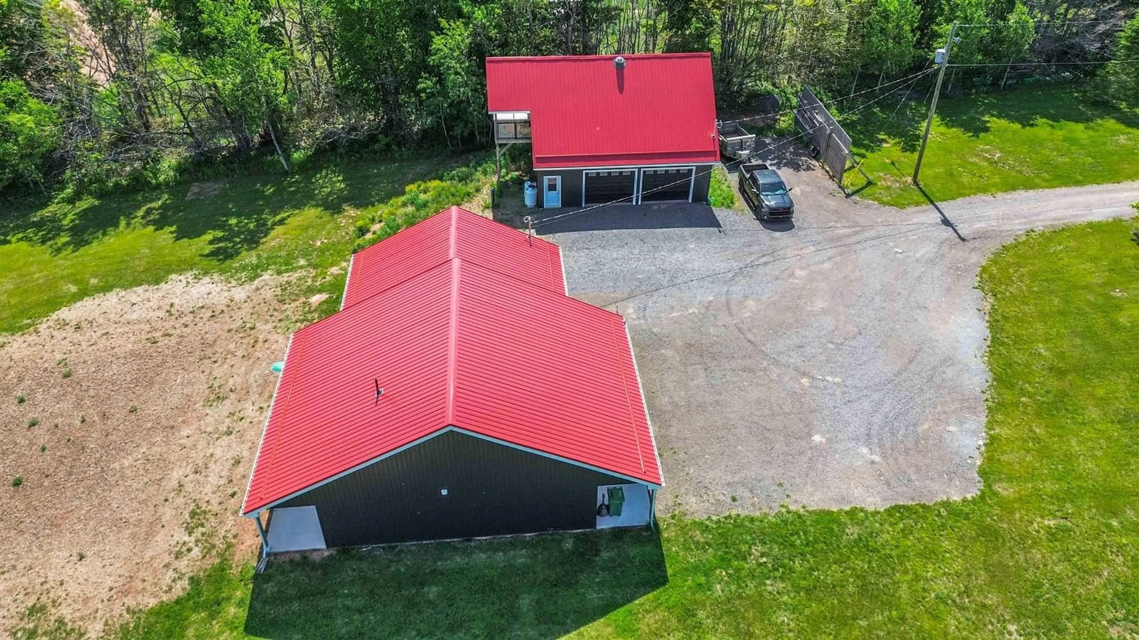 A pic from outside/outdoor area/front of a property/back of a property/a pic from drone, building for 1874 Brow Of Mountain Rd, Viewmount Nova Scotia B0P 1E0