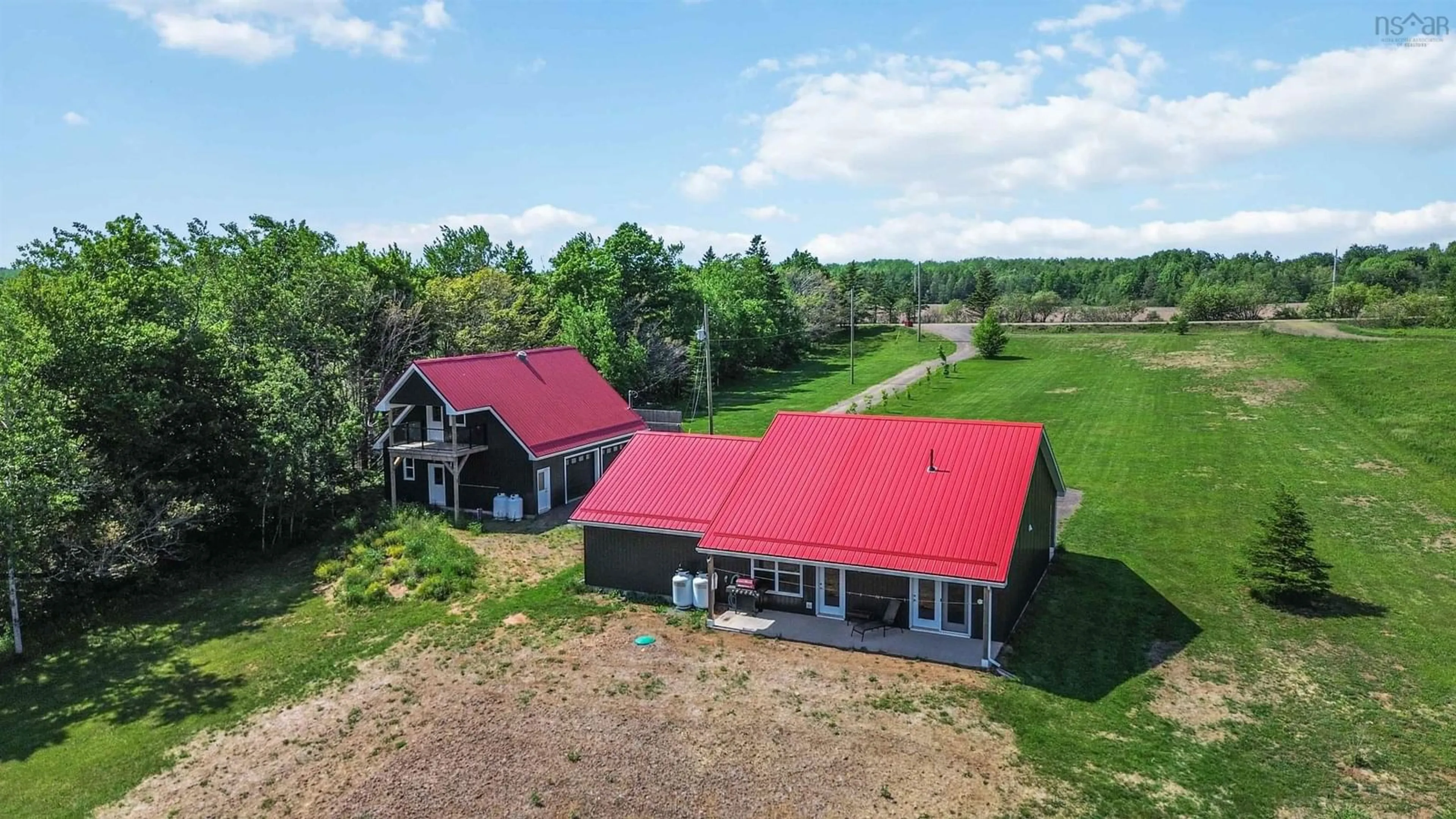 A pic from outside/outdoor area/front of a property/back of a property/a pic from drone, building for 1874 Brow Of Mountain Rd, Viewmount Nova Scotia B0P 1E0
