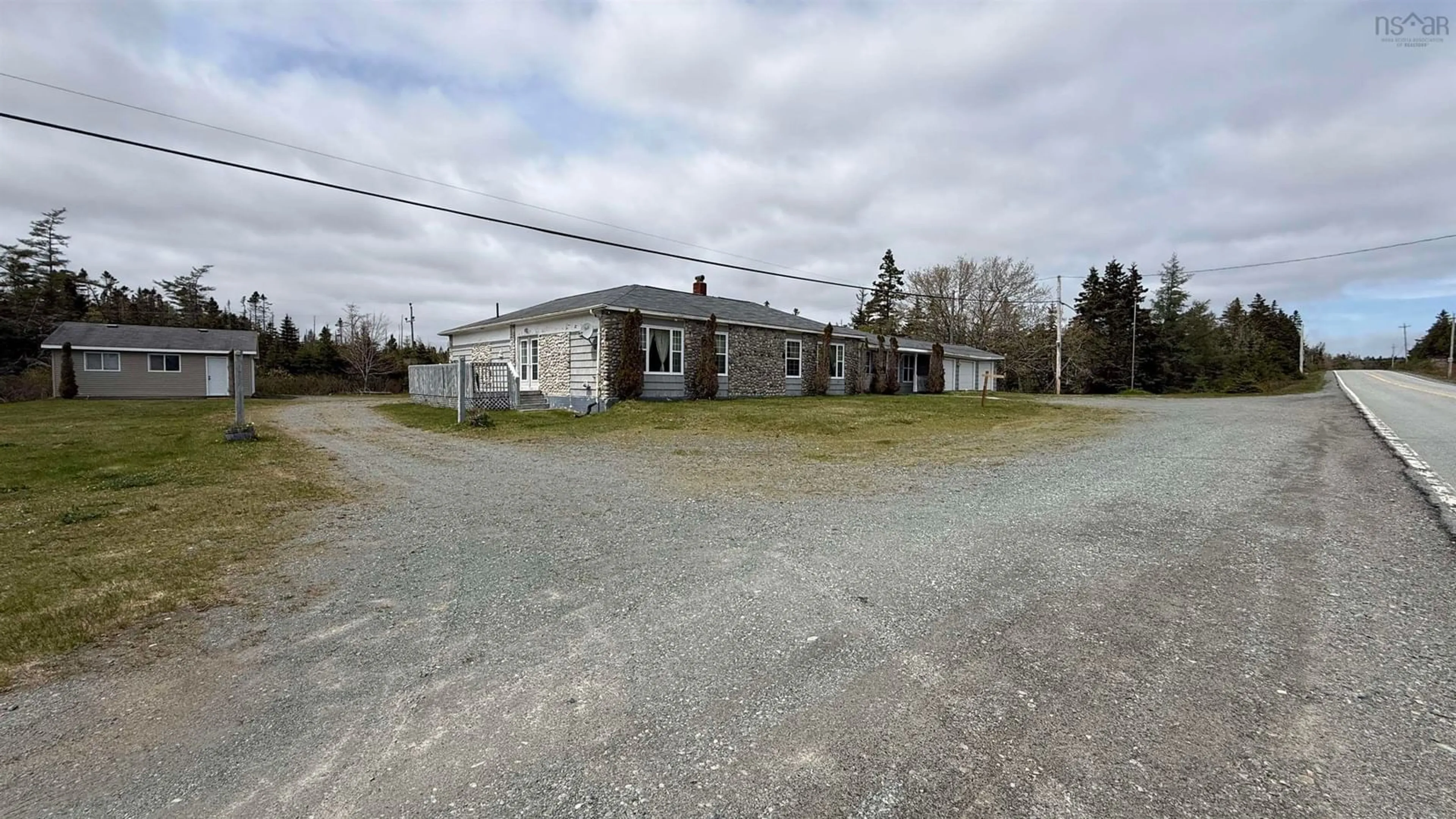 A pic from outside/outdoor area/front of a property/back of a property/a pic from drone, building for 16989 Highway 7, Pleasant Harbour Nova Scotia B0J 3H0