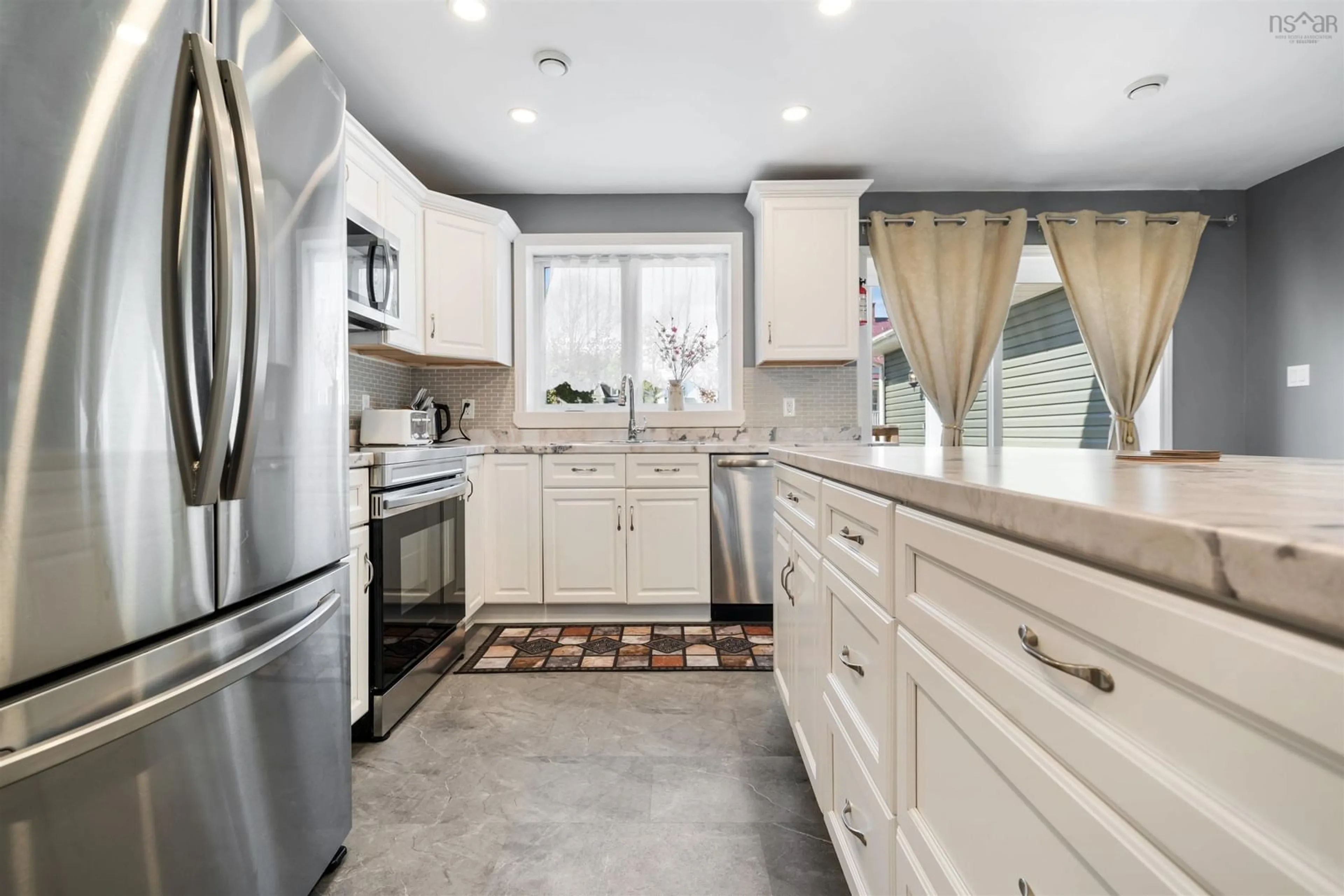 Open concept kitchen, ceramic/tile floor for 275 High St, Pictou Nova Scotia B0K 1H0