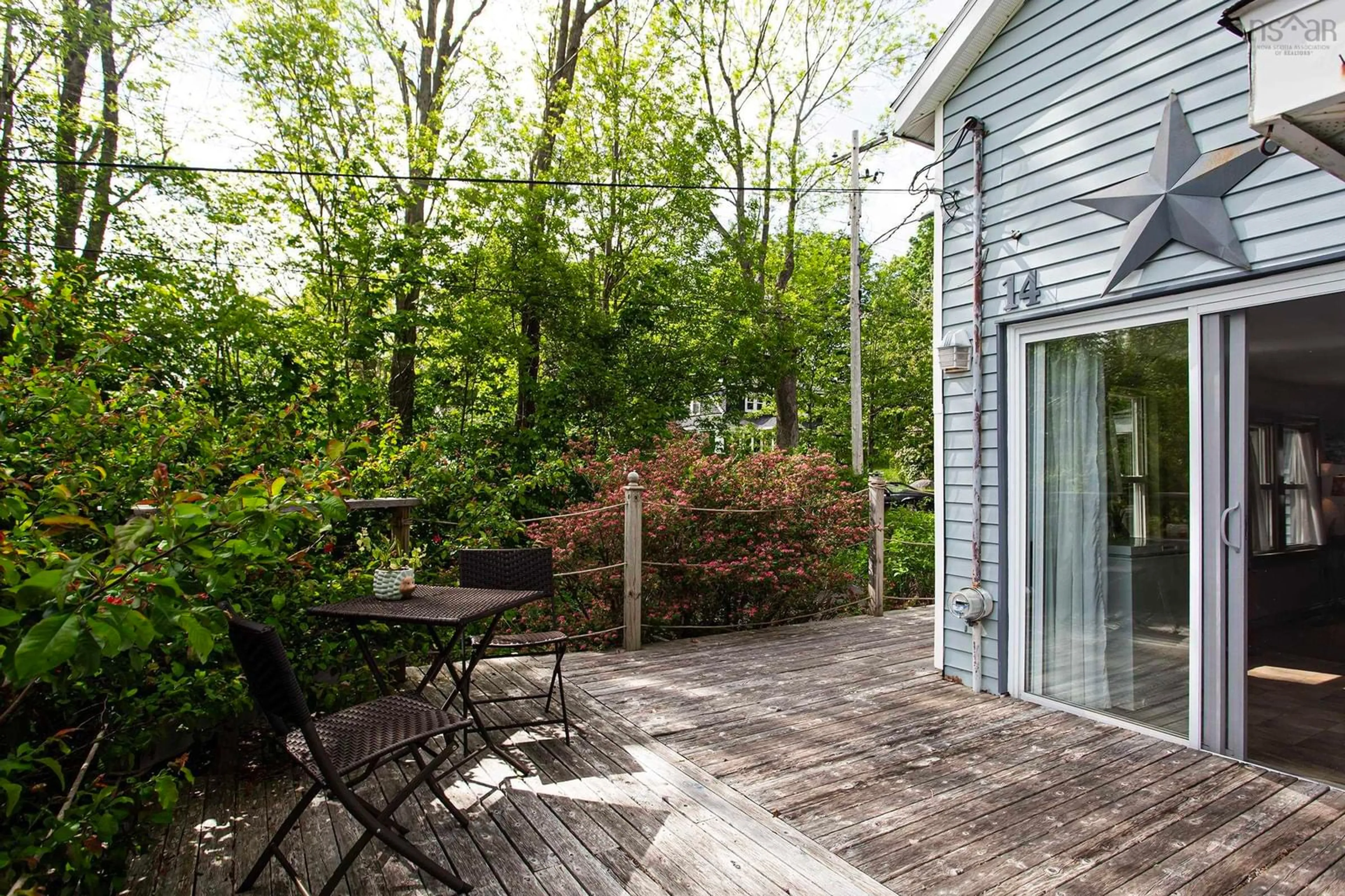 Patio, street for 14 Cross St, Bear River Nova Scotia B0S 1B0