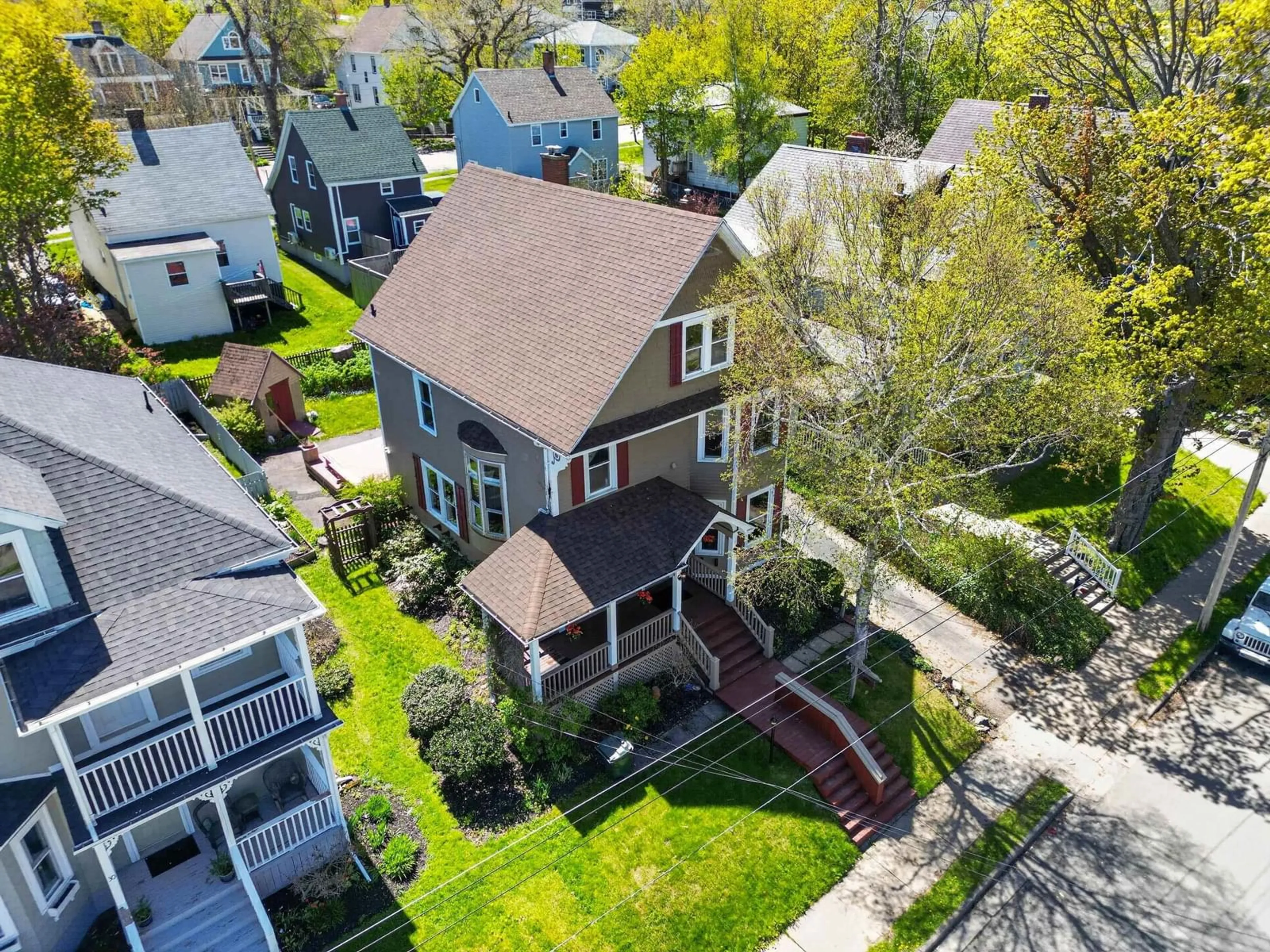 A pic from outside/outdoor area/front of a property/back of a property/a pic from drone, street for 22 Beacon St, Sydney Nova Scotia B1P 4S9