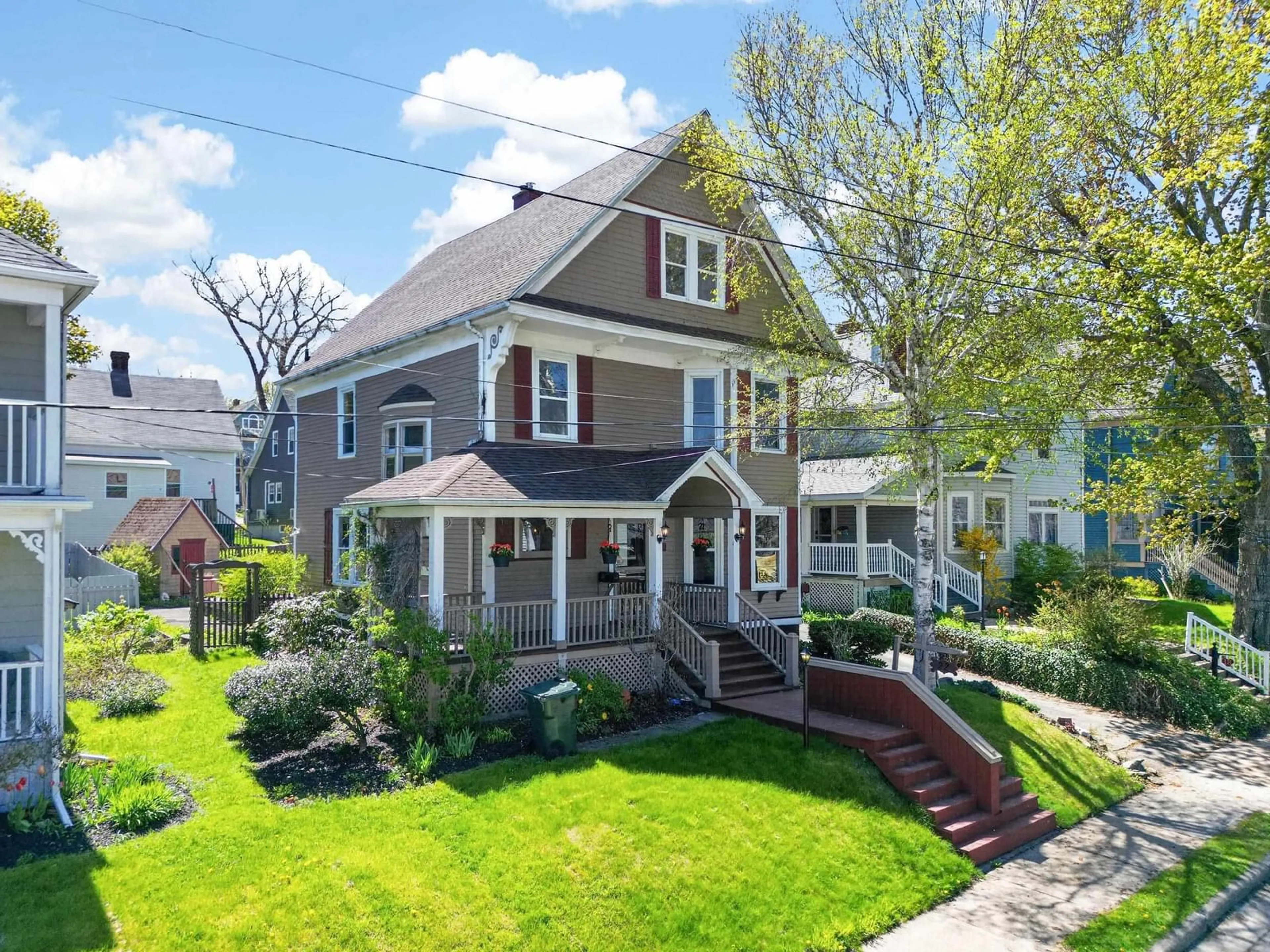 A pic from outside/outdoor area/front of a property/back of a property/a pic from drone, street for 22 Beacon St, Sydney Nova Scotia B1P 4S9
