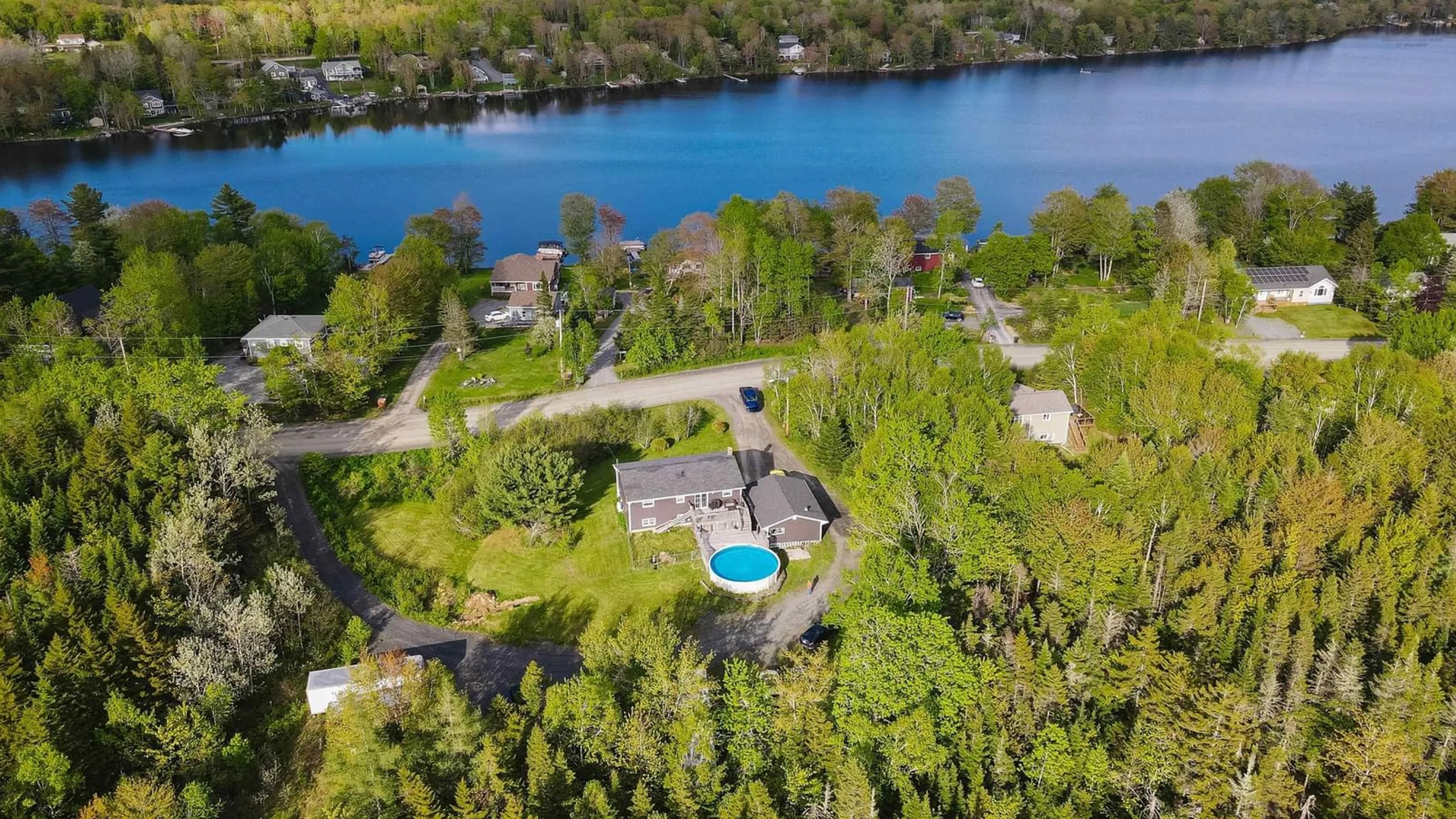 A pic from outside/outdoor area/front of a property/back of a property/a pic from drone, water/lake/river/ocean view for 217 Lakecrest Dr, Mount Uniacke Nova Scotia B0N 1Z0
