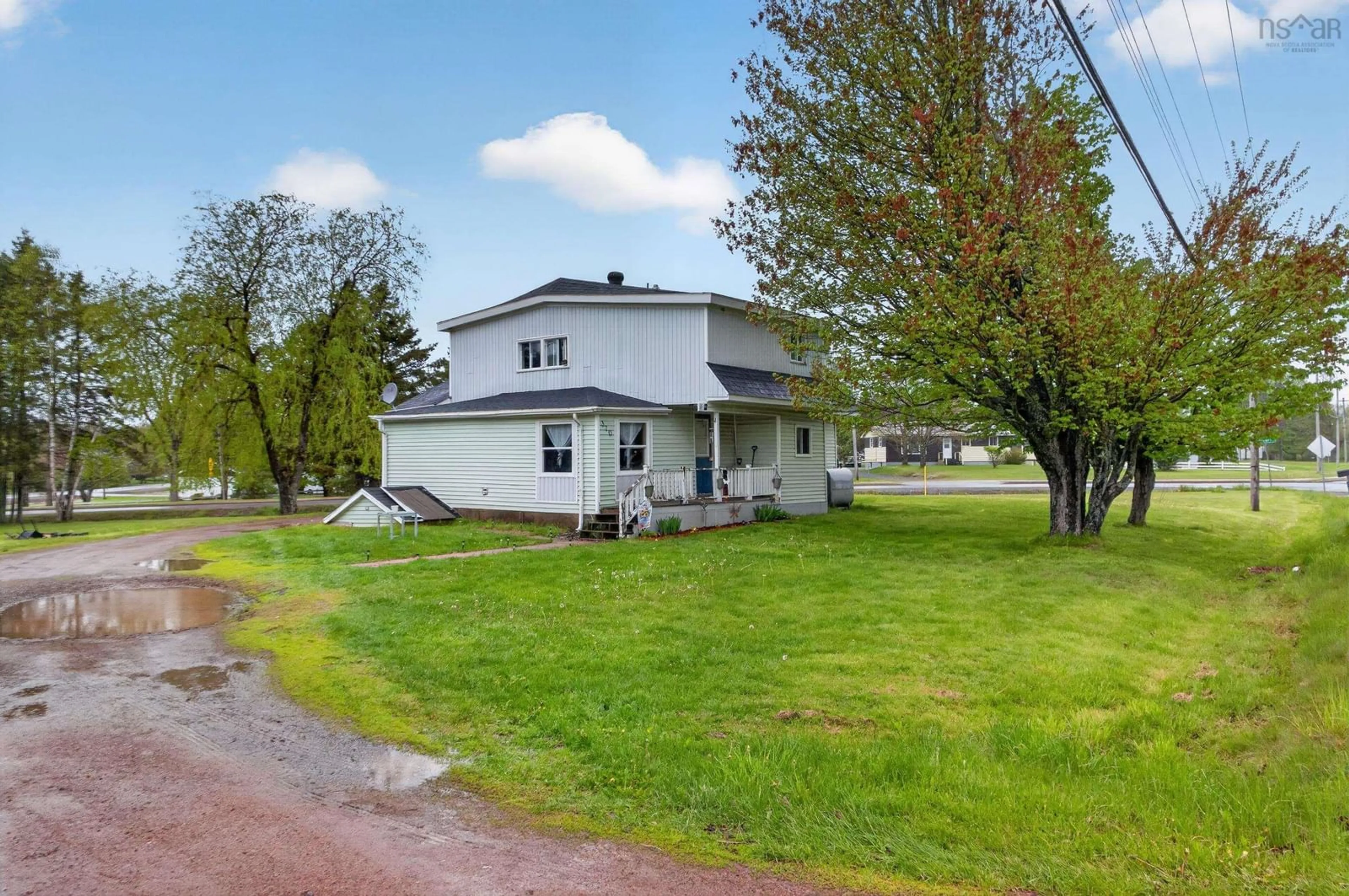 A pic from outside/outdoor area/front of a property/back of a property/a pic from drone, street for 370 Salmon River Rd, Salmon River Nova Scotia B6L 4E4