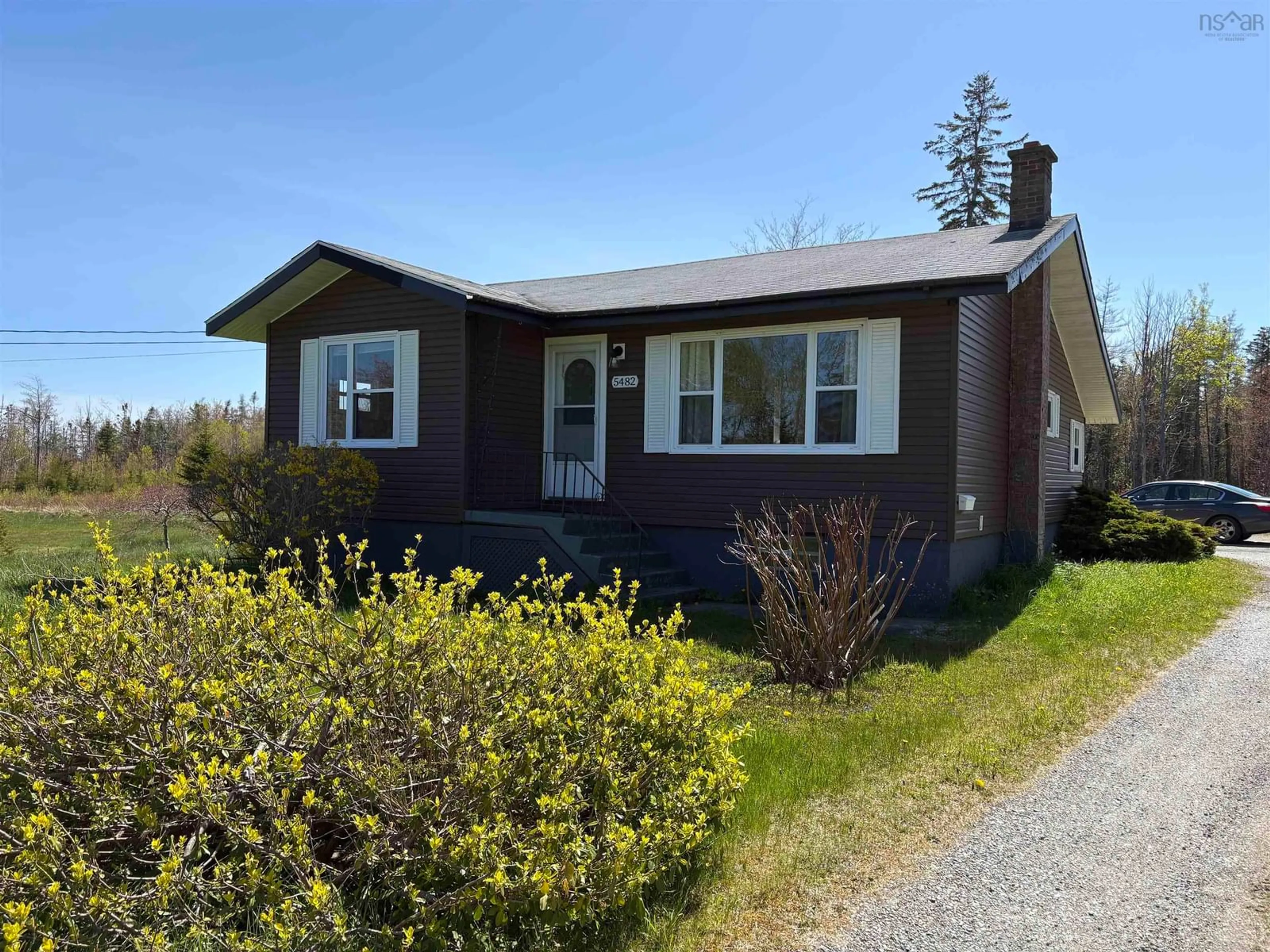 Home with vinyl exterior material, street for 5482 Union Hwy, River Ryan Nova Scotia B1H 1B2