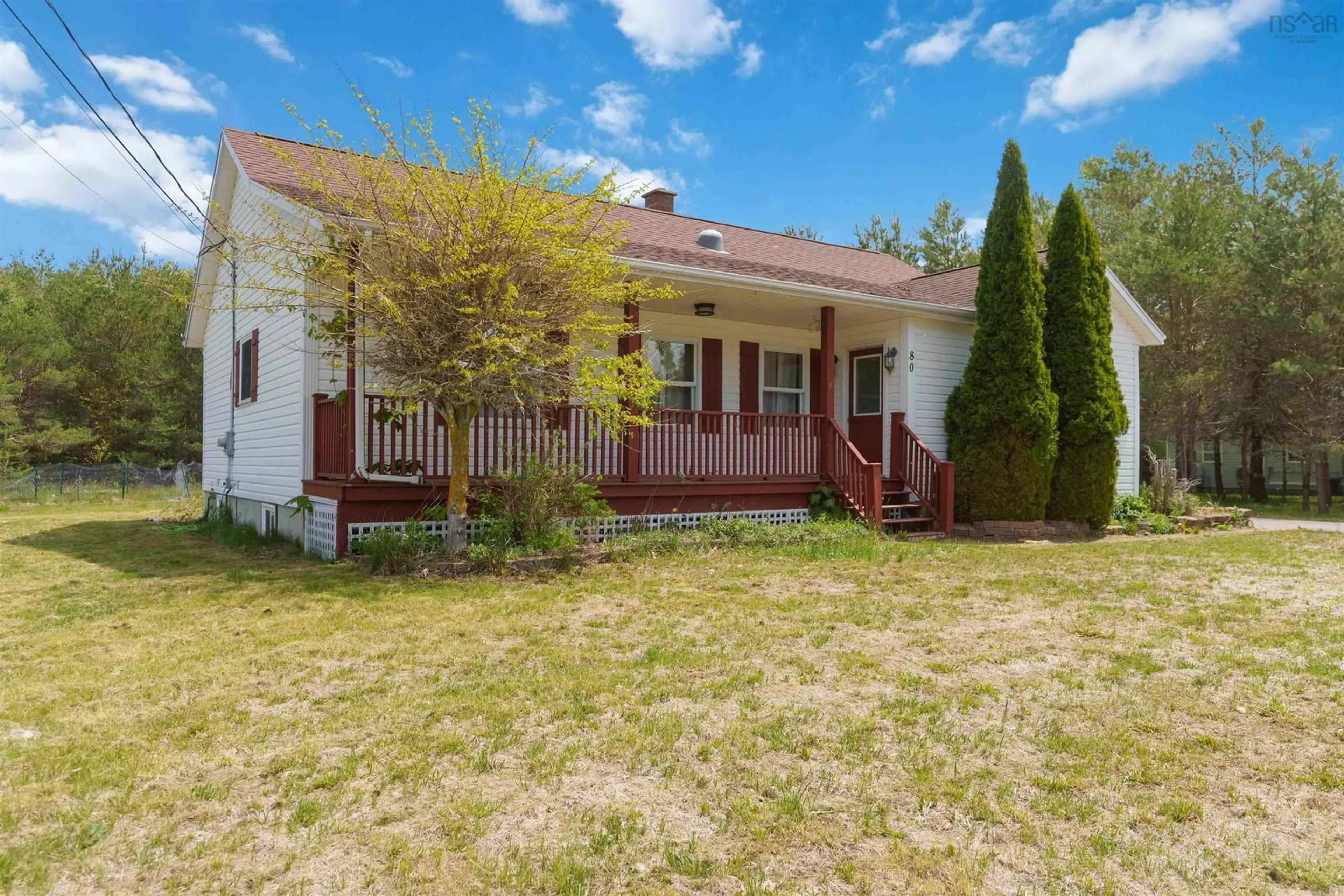 A pic from outside/outdoor area/front of a property/back of a property/a pic from drone, street for 80 Old Runway Dr, Nictaux Nova Scotia B0S 1P0
