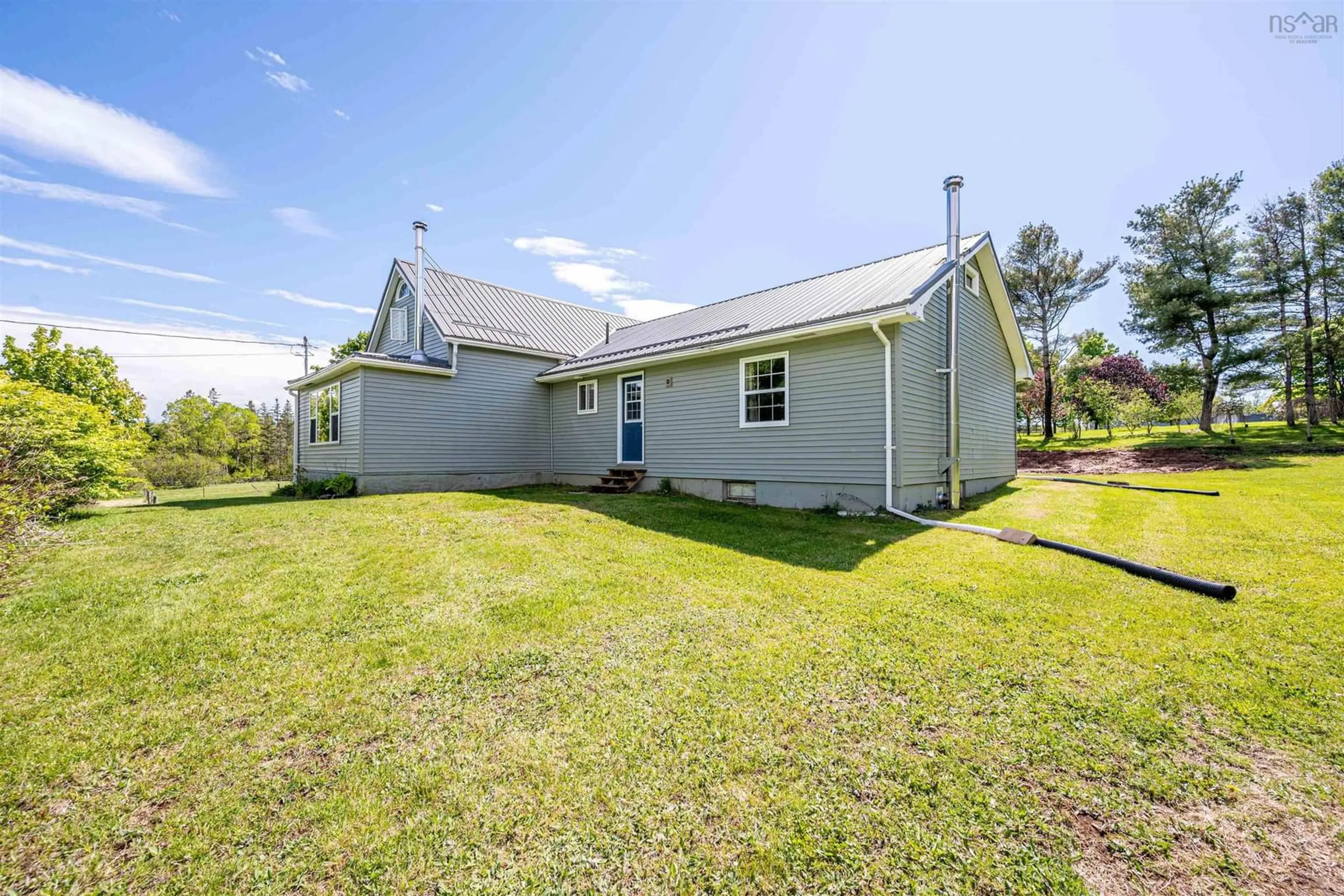 A pic from outside/outdoor area/front of a property/back of a property/a pic from drone, unknown for 135 Bennetts Bay Road, Arlington Nova Scotia B0P 1H0