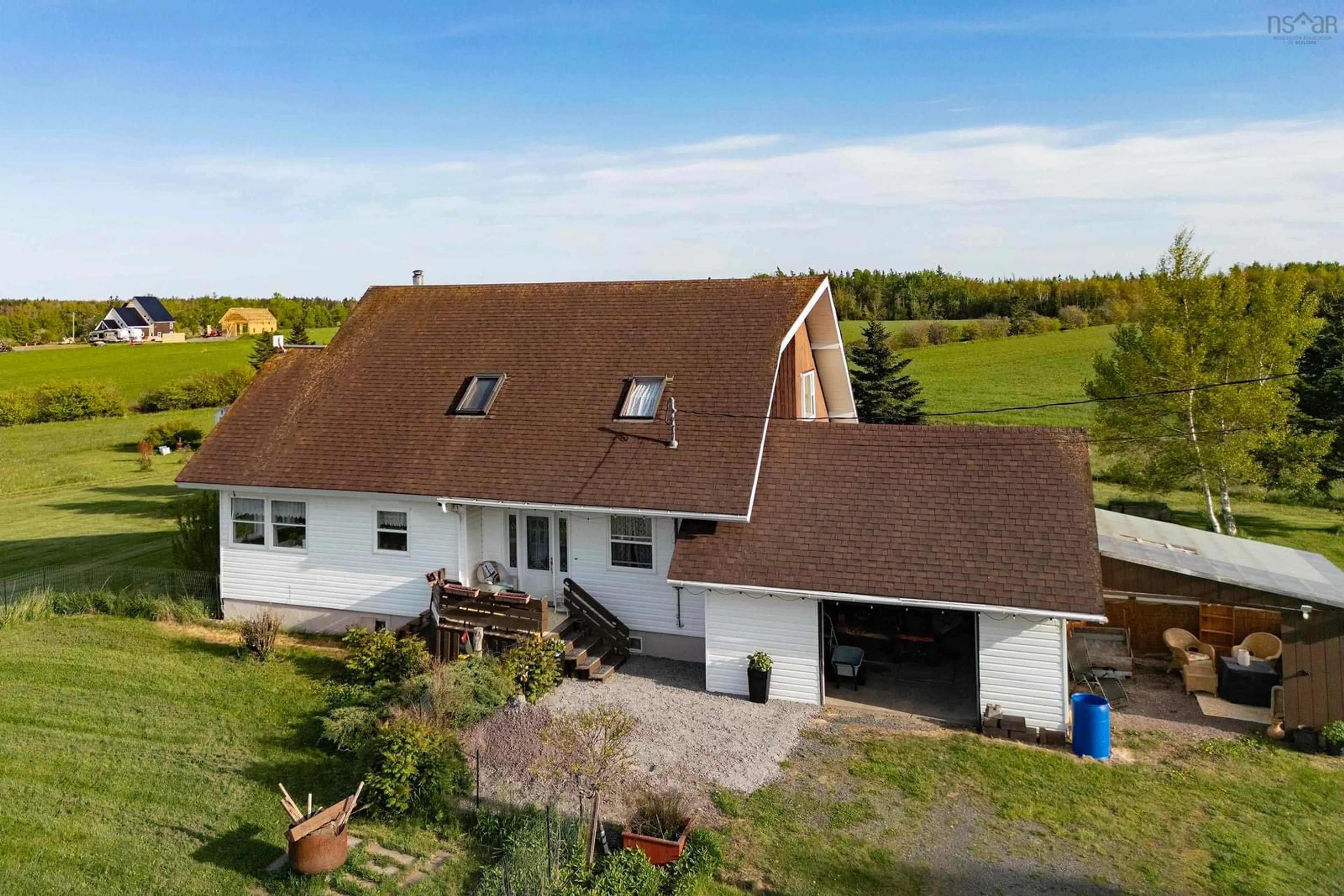 A pic from outside/outdoor area/front of a property/back of a property/a pic from drone, building for 5096 Highway 366, Lorneville Nova Scotia B4H 3X9