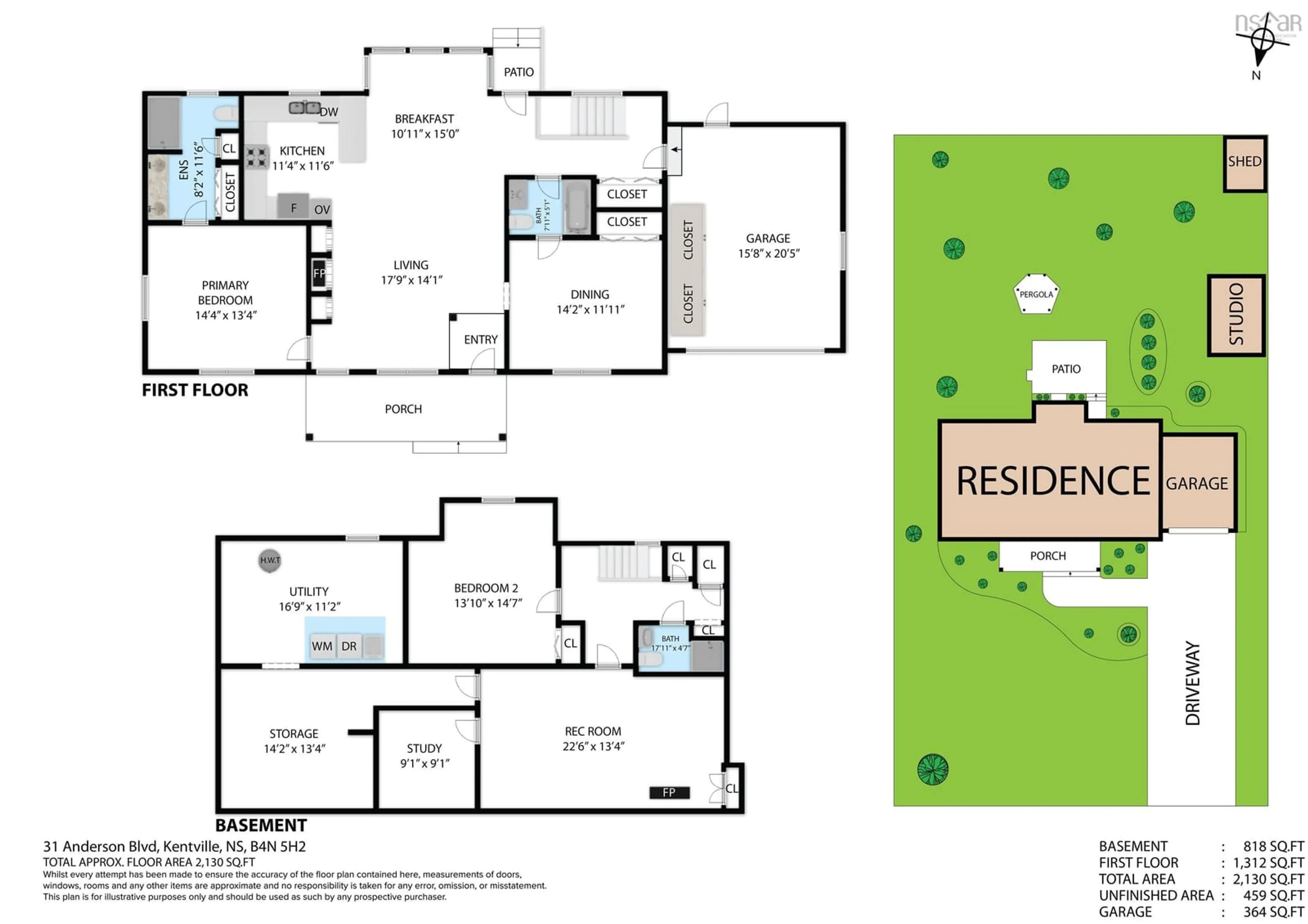 Floor plan for 31 Anderson Boulevard, Kentville Nova Scotia B4N 5H2
