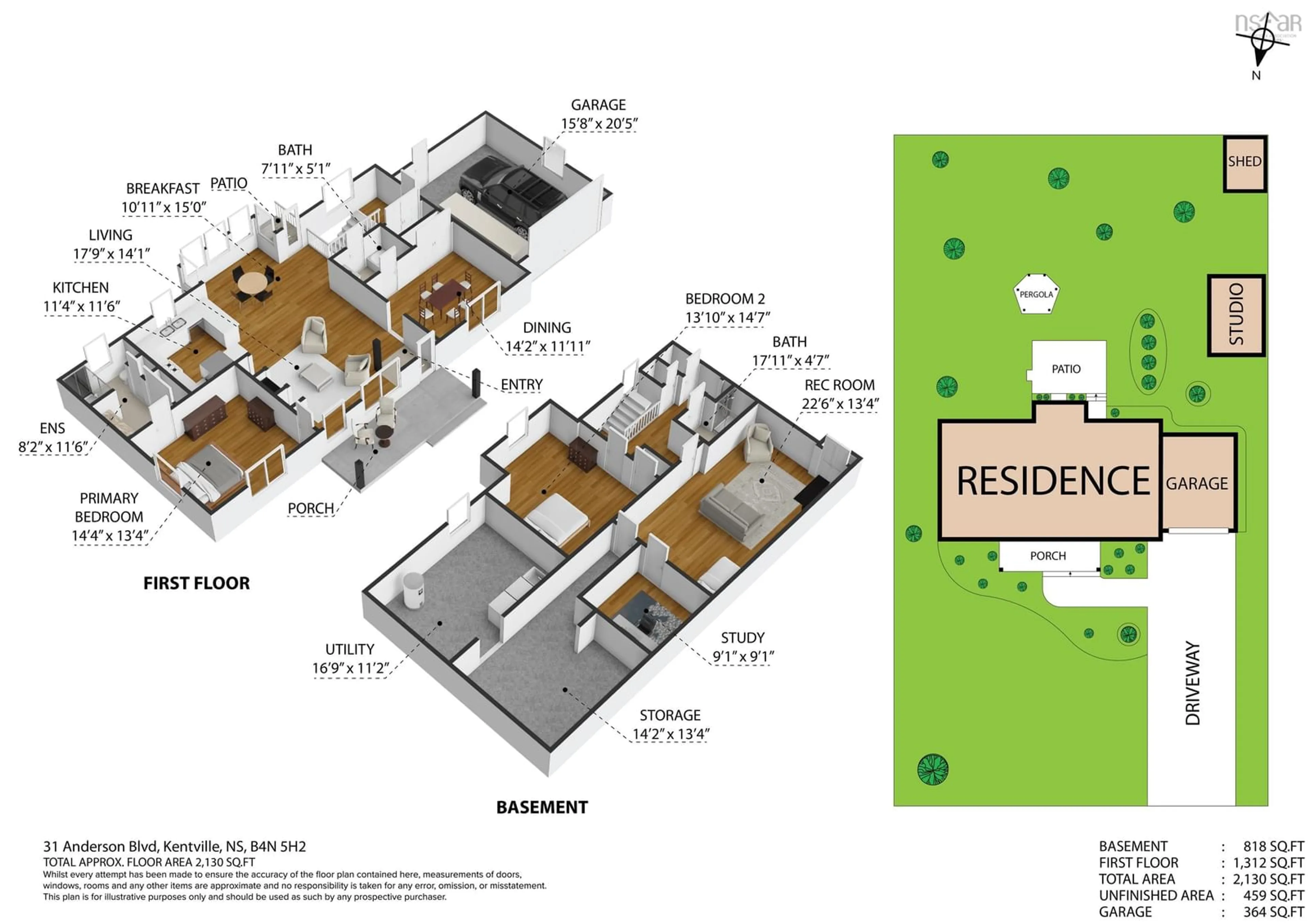 Floor plan for 31 Anderson Boulevard, Kentville Nova Scotia B4N 5H2