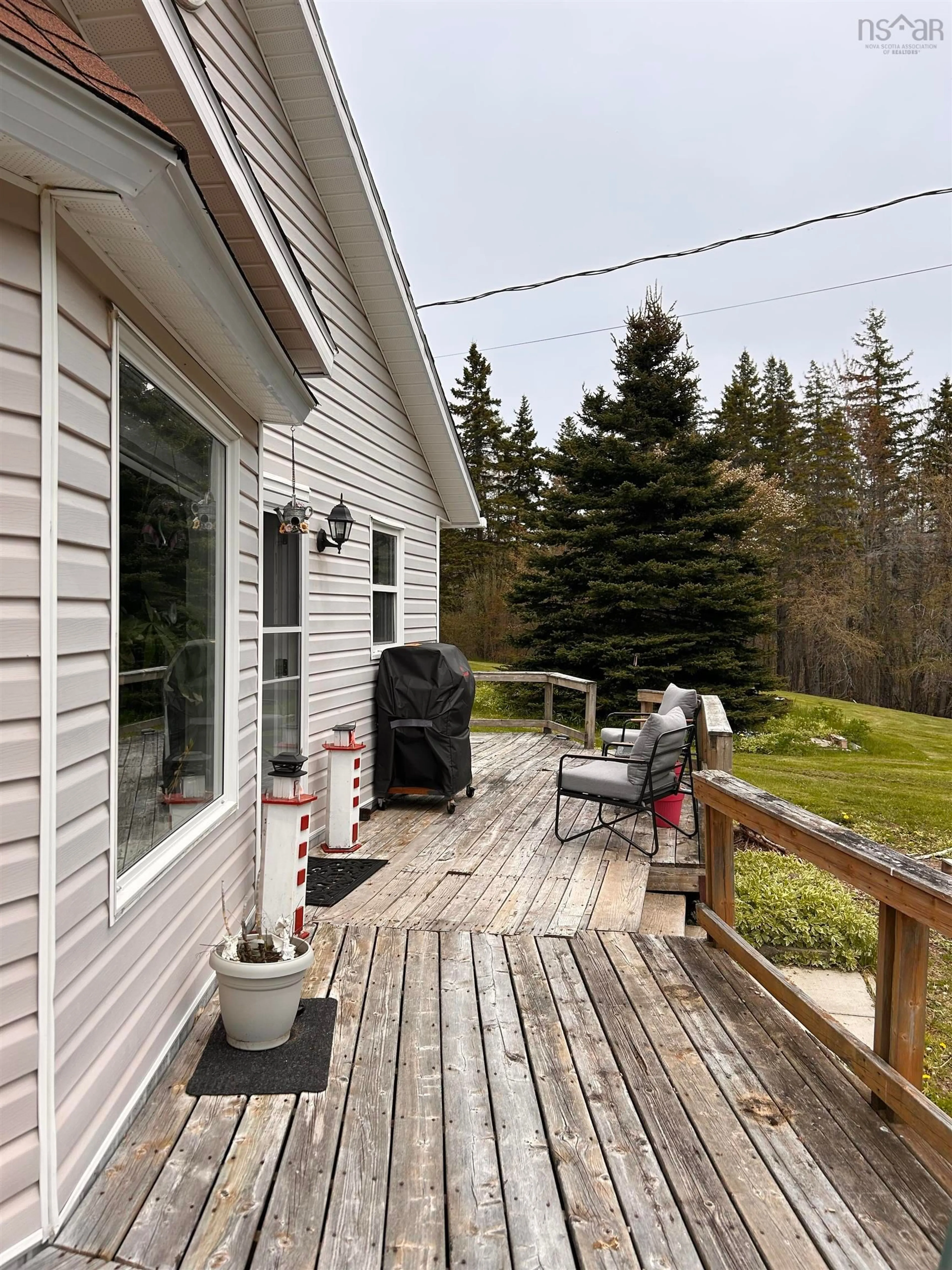 Patio, forest/trees view for 4430 252 Hwy, Hillsboro Nova Scotia B0E 1X0