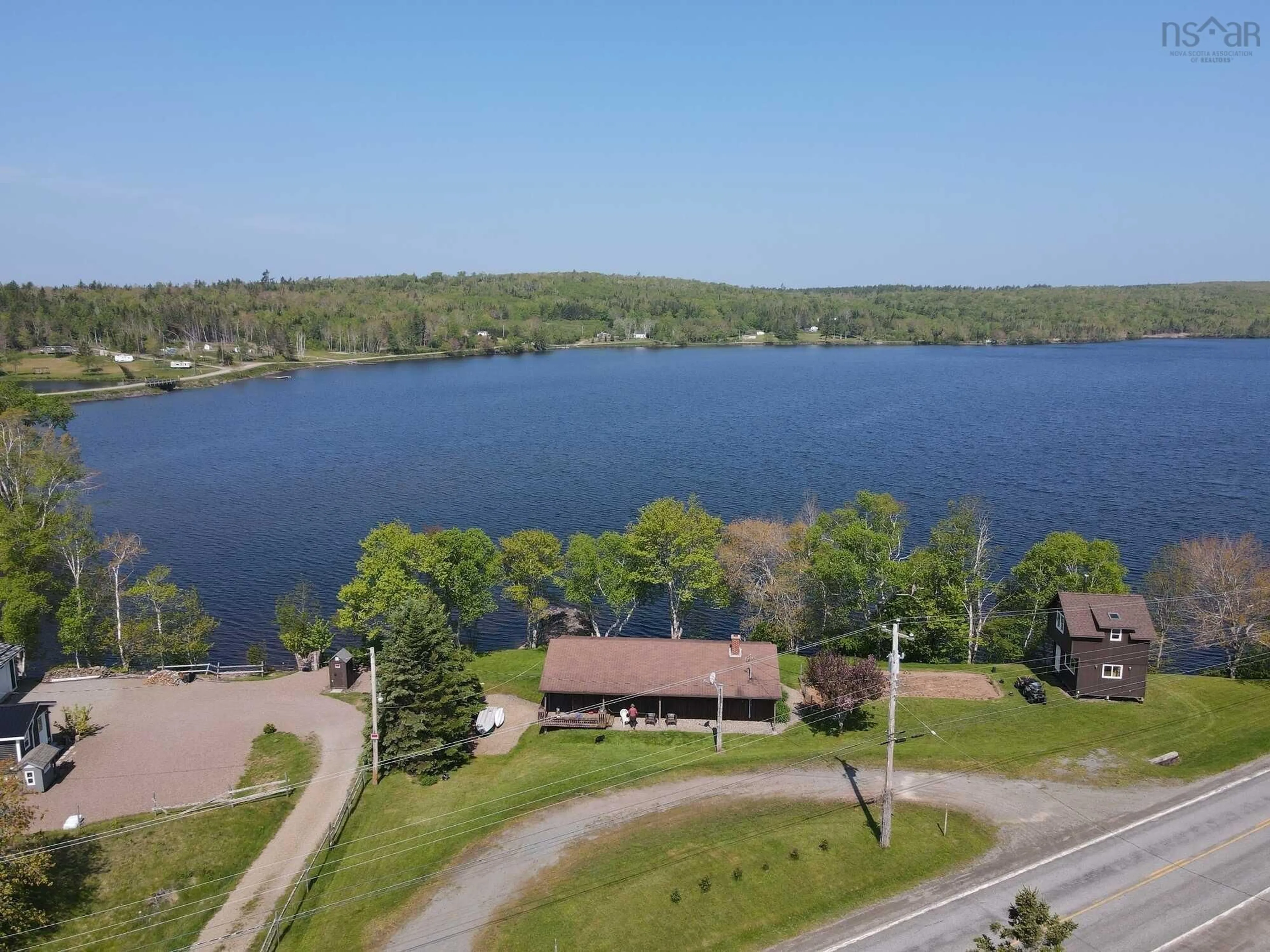 A pic from outside/outdoor area/front of a property/back of a property/a pic from drone, water/lake/river/ocean view for 13249 Nova Scotia 7 Hwy, Aspen Nova Scotia B0H 1E0