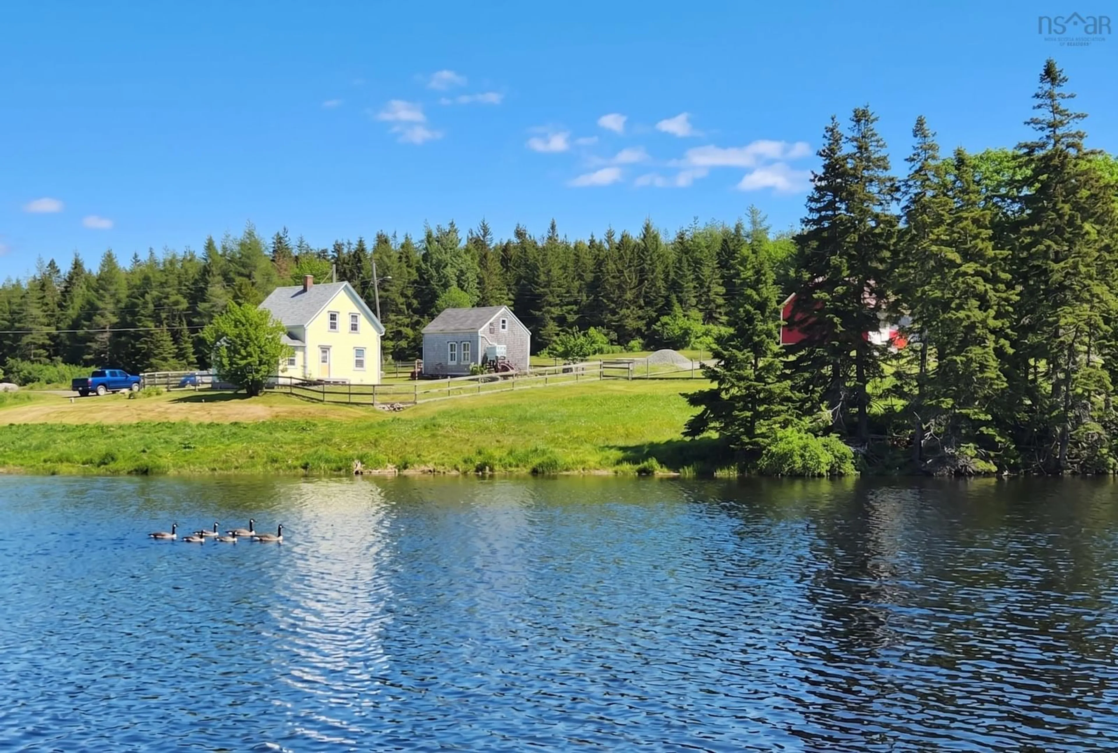 A pic from outside/outdoor area/front of a property/back of a property/a pic from drone, water/lake/river/ocean view for 36 Carr Rd, Guysborough County Nova Scotia B0E 2G0