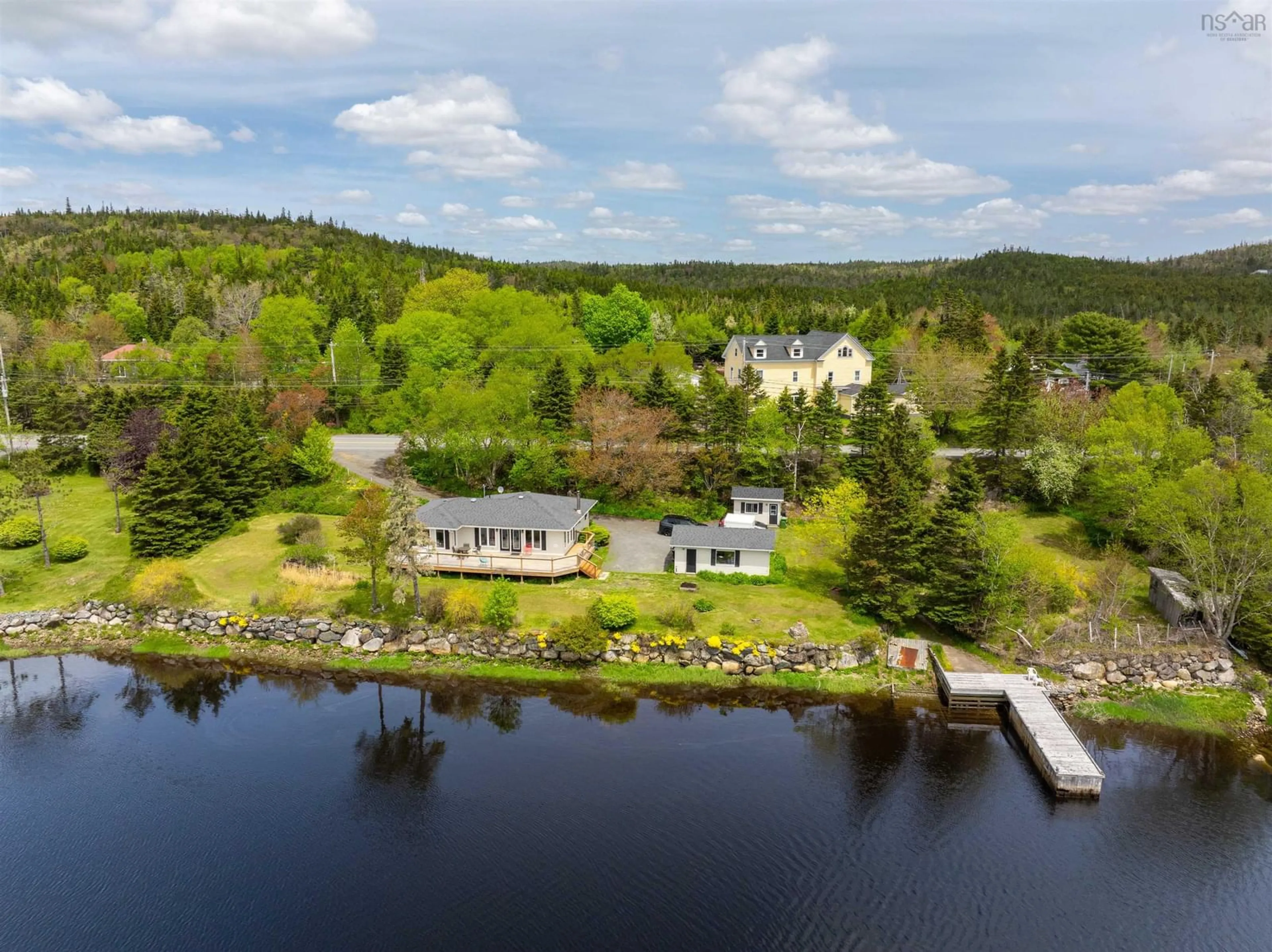 A pic from outside/outdoor area/front of a property/back of a property/a pic from drone, water/lake/river/ocean view for 8322 7 Hwy, Musquodoboit Harbour Nova Scotia B0J 2L0