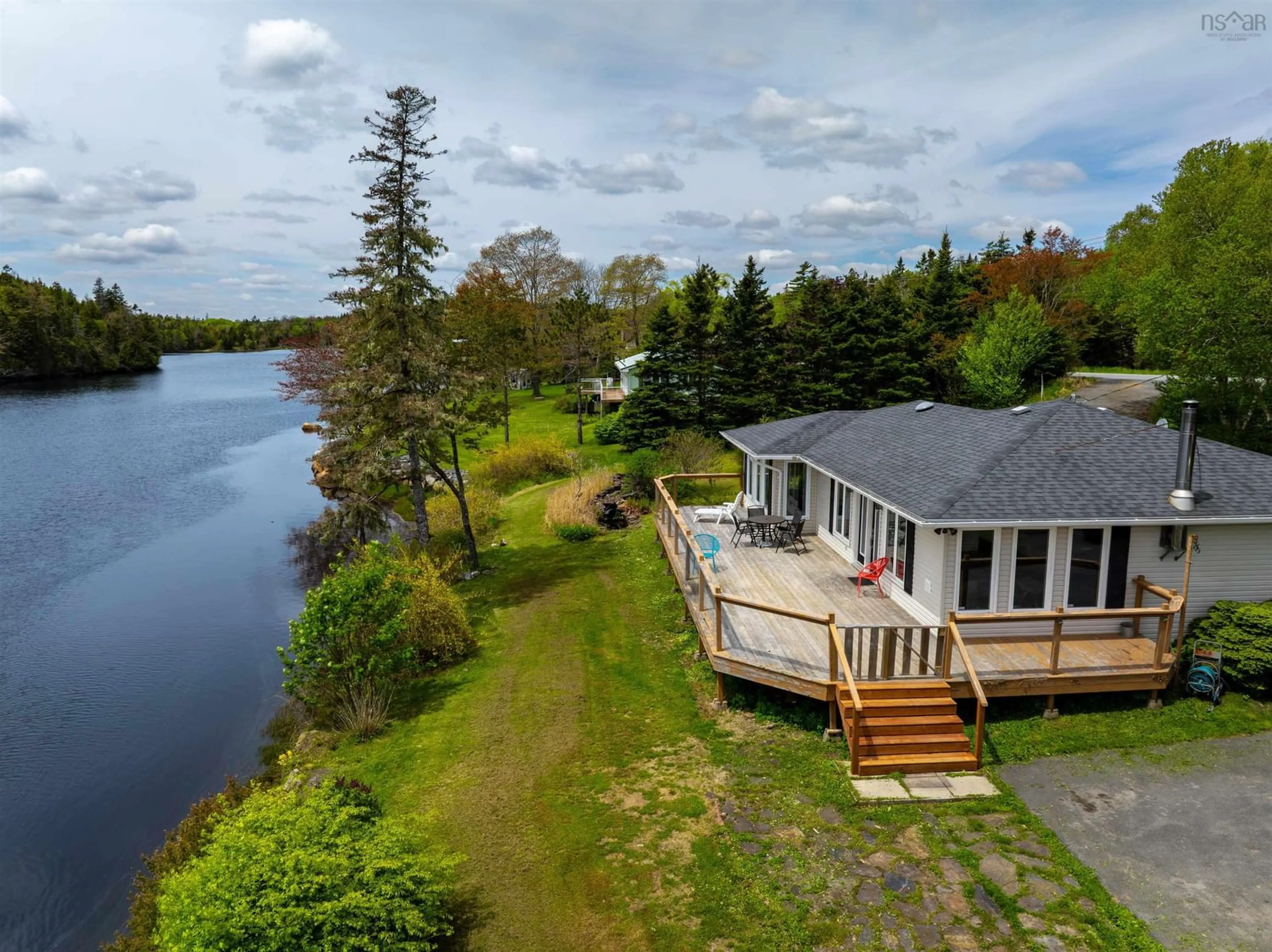 A pic from outside/outdoor area/front of a property/back of a property/a pic from drone, water/lake/river/ocean view for 8322 7 Hwy, Musquodoboit Harbour Nova Scotia B0J 2L0