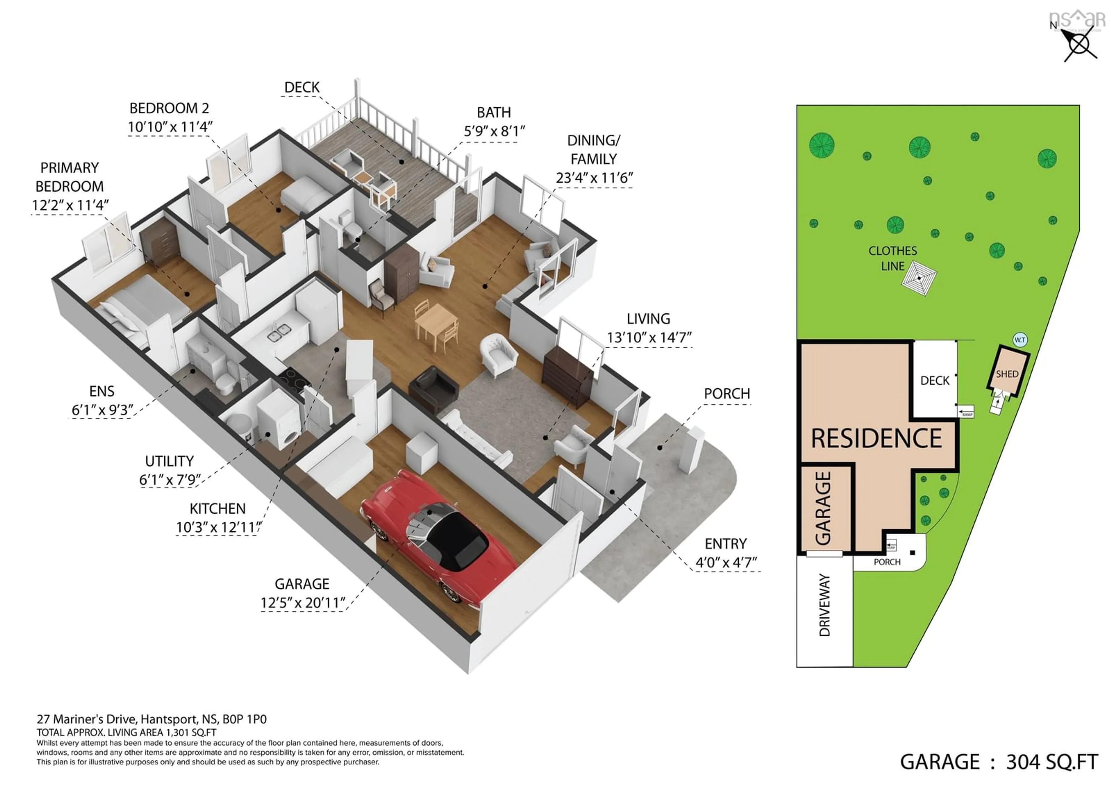Floor plan for 27 Mariner Dr, Hantsport Nova Scotia B0P 1P0