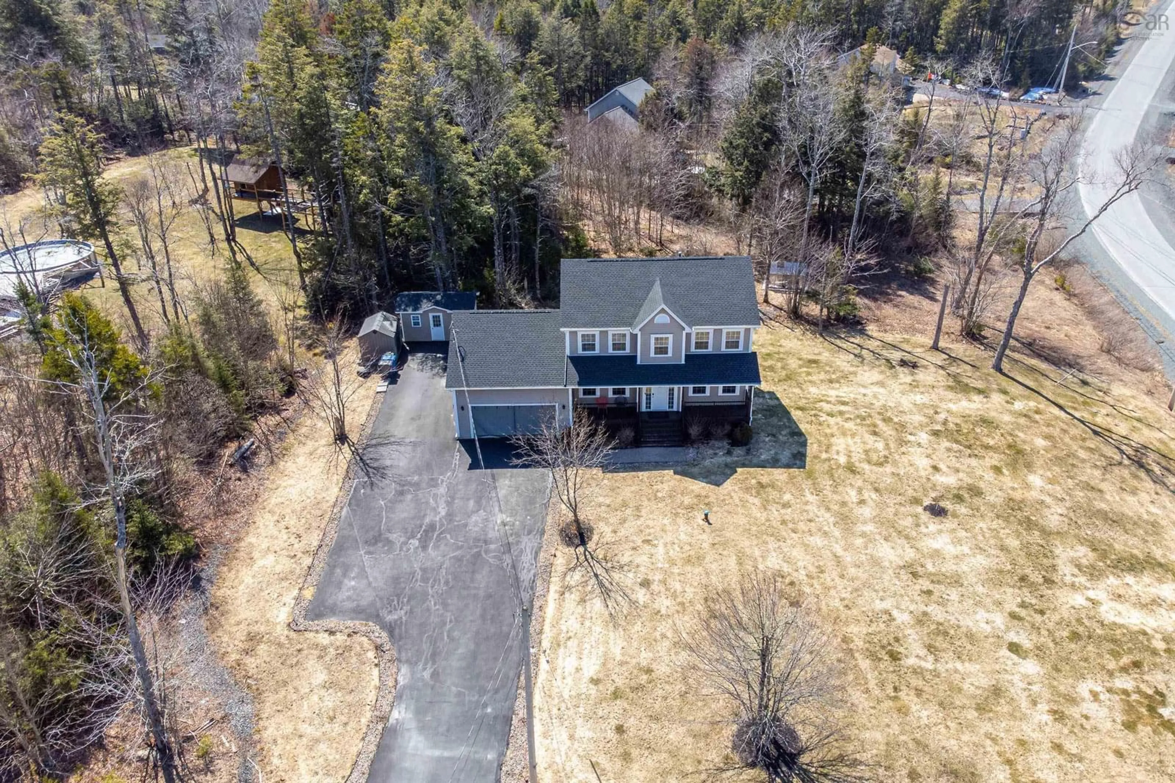 A pic from outside/outdoor area/front of a property/back of a property/a pic from drone, unknown for 9 Wessex Hill, Beaver Bank Nova Scotia B4E 3P4