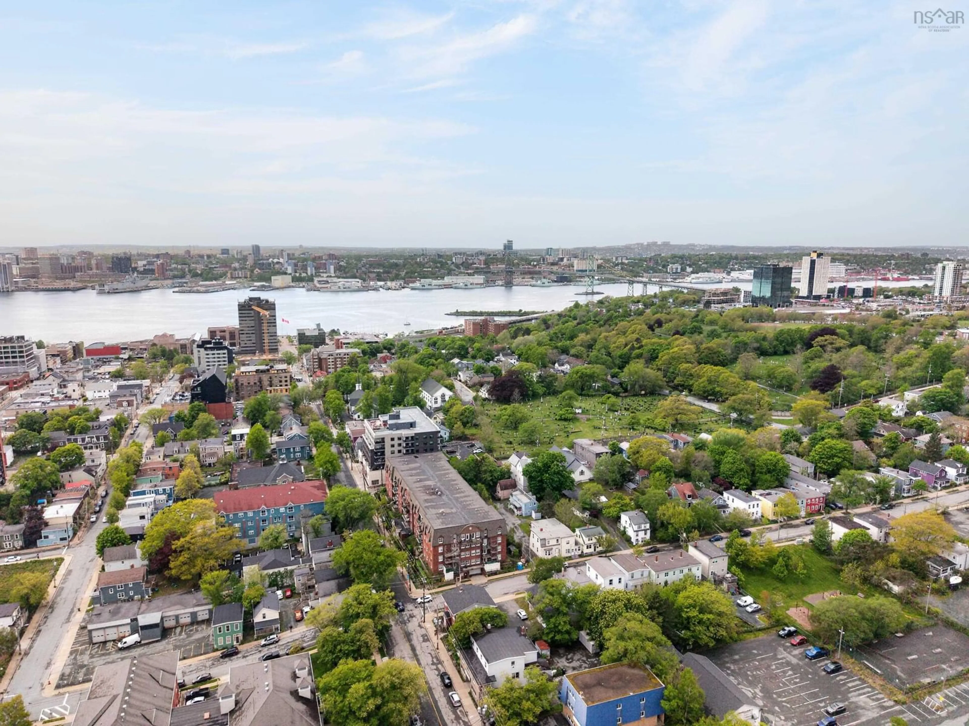 A pic from outside/outdoor area/front of a property/back of a property/a pic from drone, city buildings view from balcony for -162 Ochterloney St #105, Dartmouth Nova Scotia B2Y 4X3