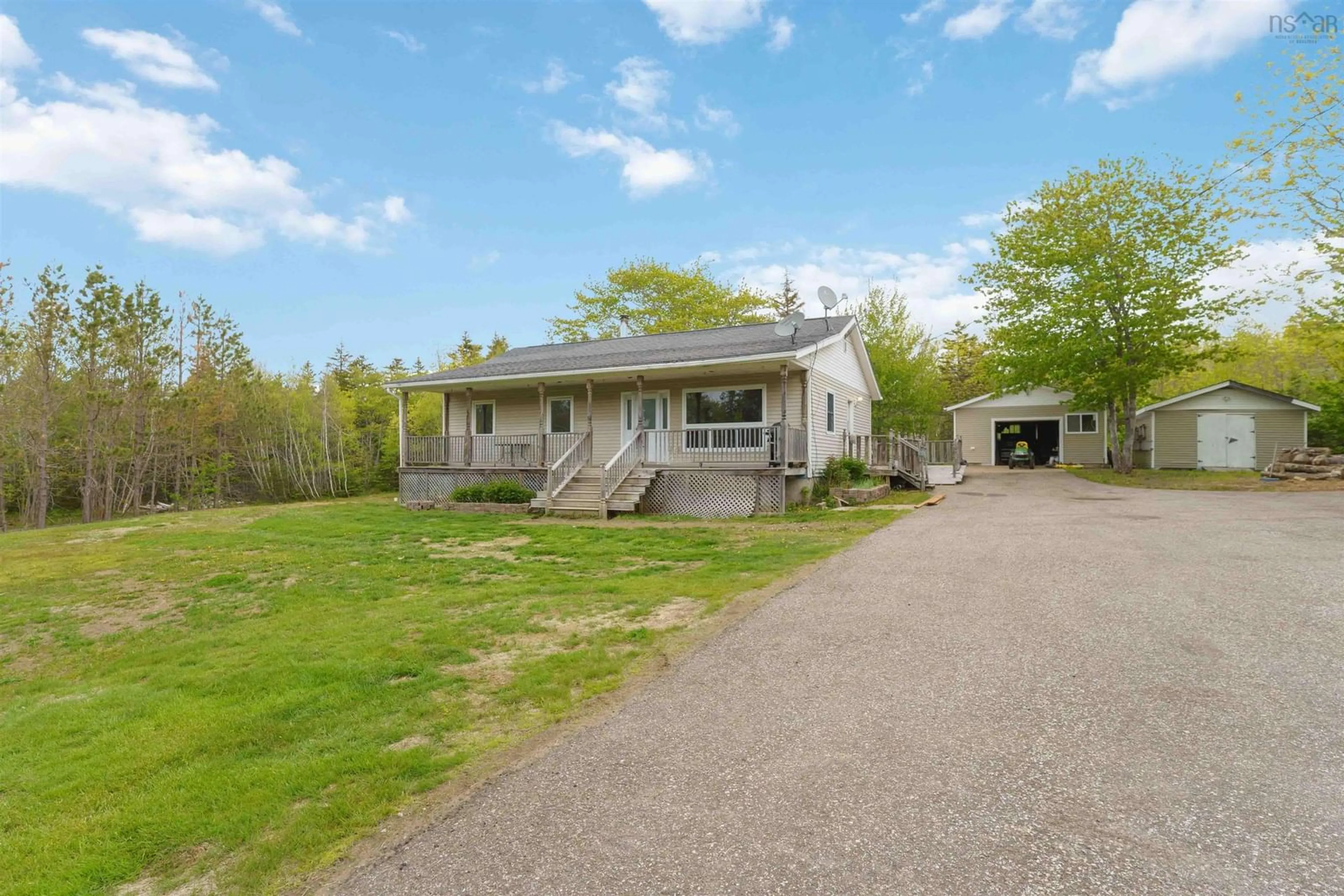 A pic from outside/outdoor area/front of a property/back of a property/a pic from drone, street for 1460 Hampton Mountain Rd, Hampton Nova Scotia B0S 1L0