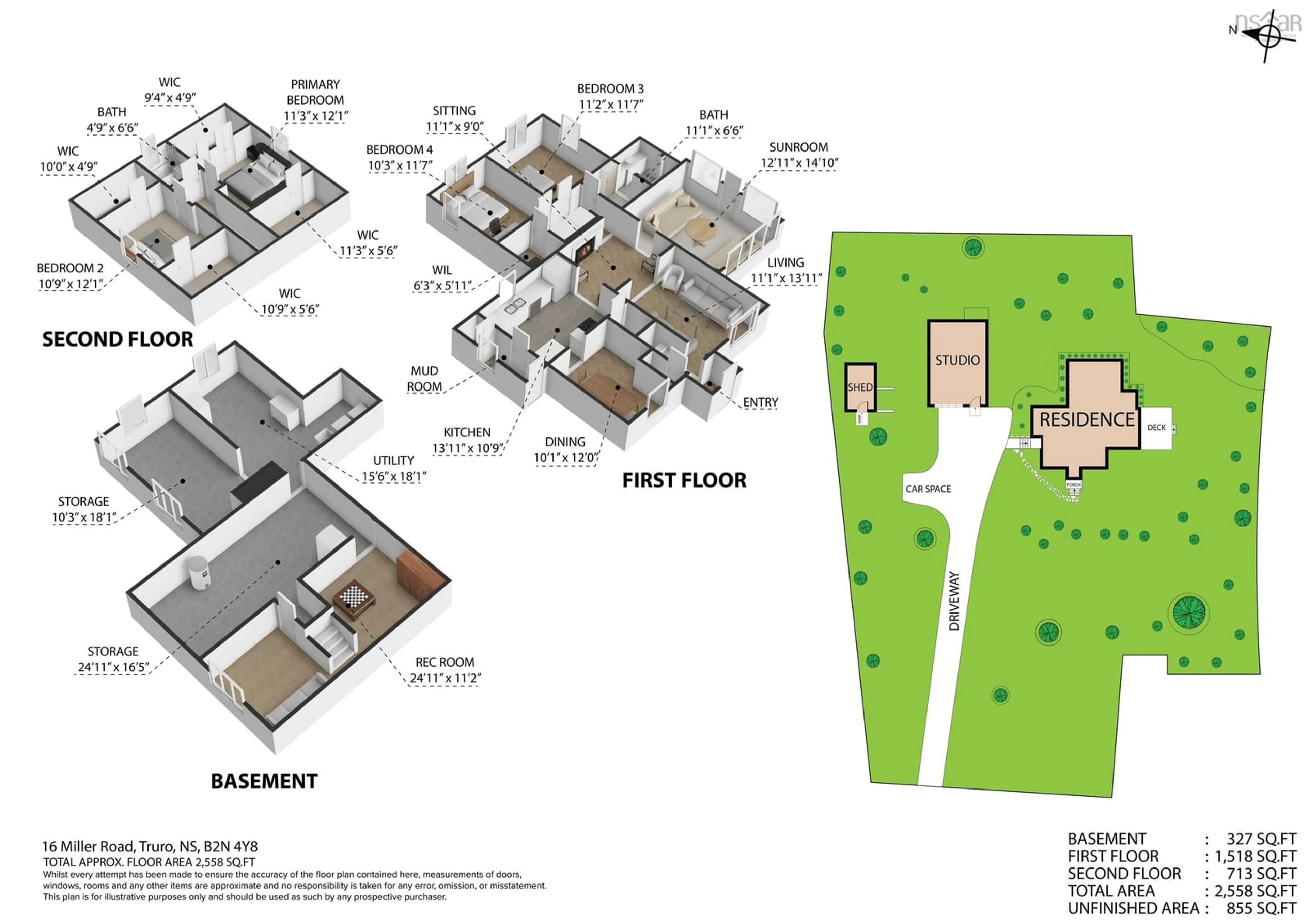 Floor plan for 16 Miller Rd, Salmon River Nova Scotia B2N 4Y8