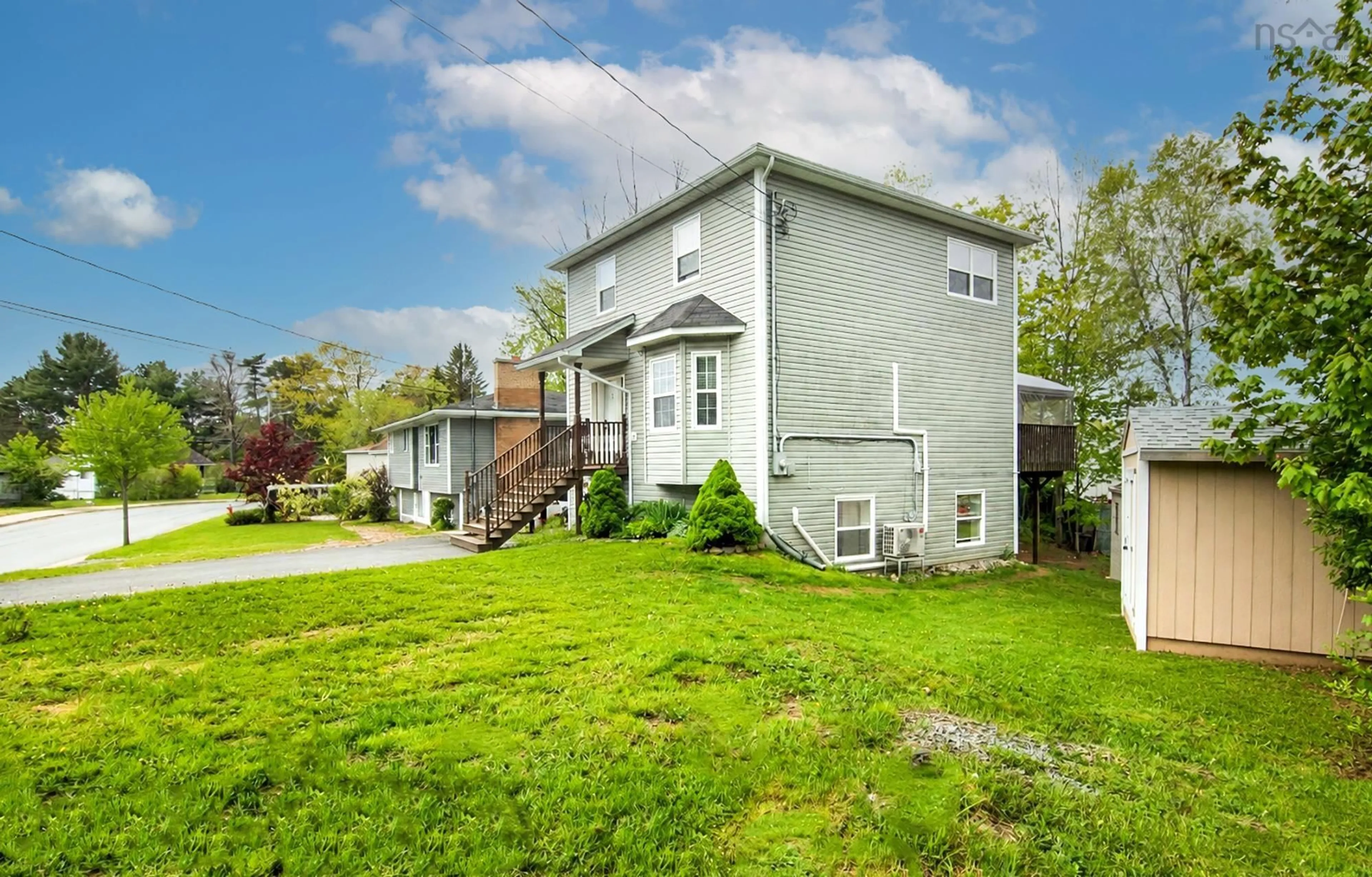 A pic from outside/outdoor area/front of a property/back of a property/a pic from drone, street for 22 Hillcrest Ave, Lower Sackville Nova Scotia B4C 1X1