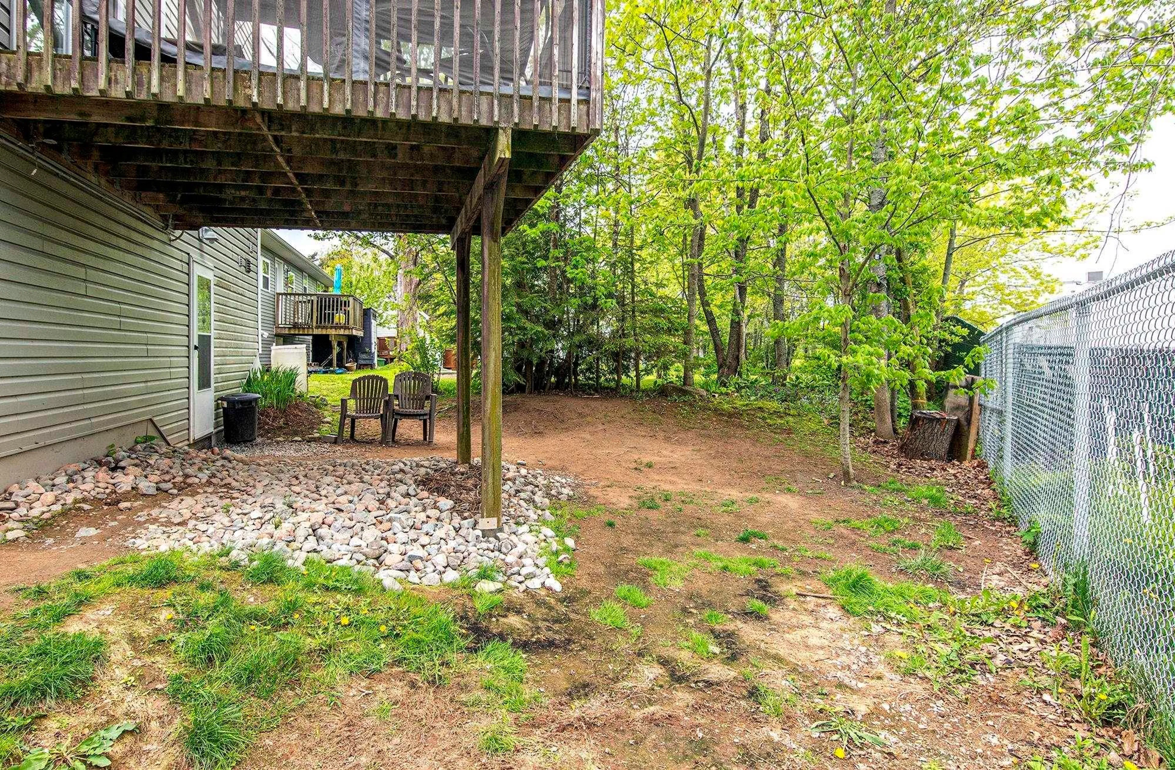Patio, forest/trees view for 22 Hillcrest Ave, Lower Sackville Nova Scotia B4C 1X1
