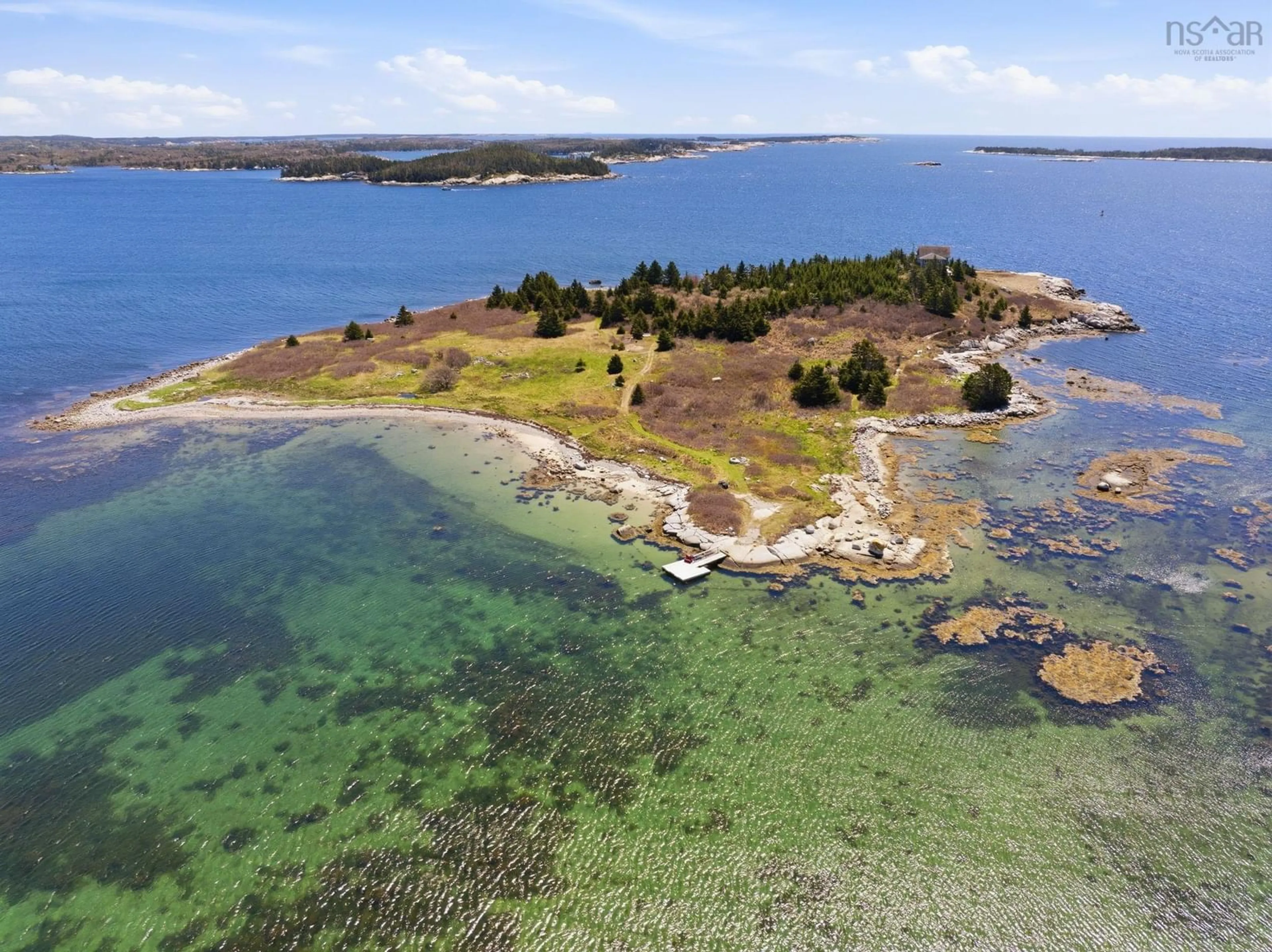 A pic from outside/outdoor area/front of a property/back of a property/a pic from drone, water/lake/river/ocean view for 54 Redmond Island, Prospect Nova Scotia B3T 0J2