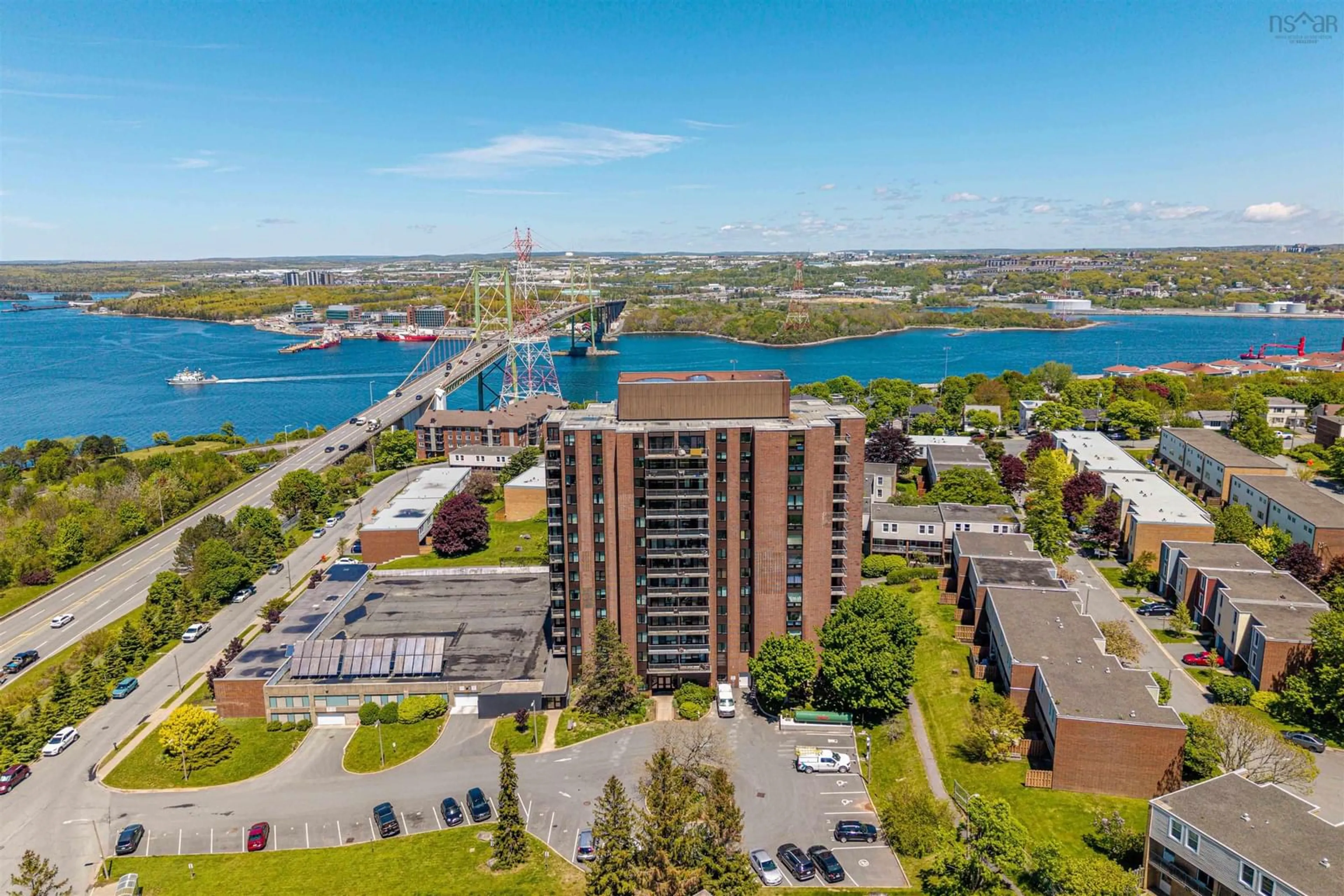 A pic from outside/outdoor area/front of a property/back of a property/a pic from drone, water/lake/river/ocean view for 5572 North Ridge Rd #1201, Halifax Nova Scotia B3K 5K2