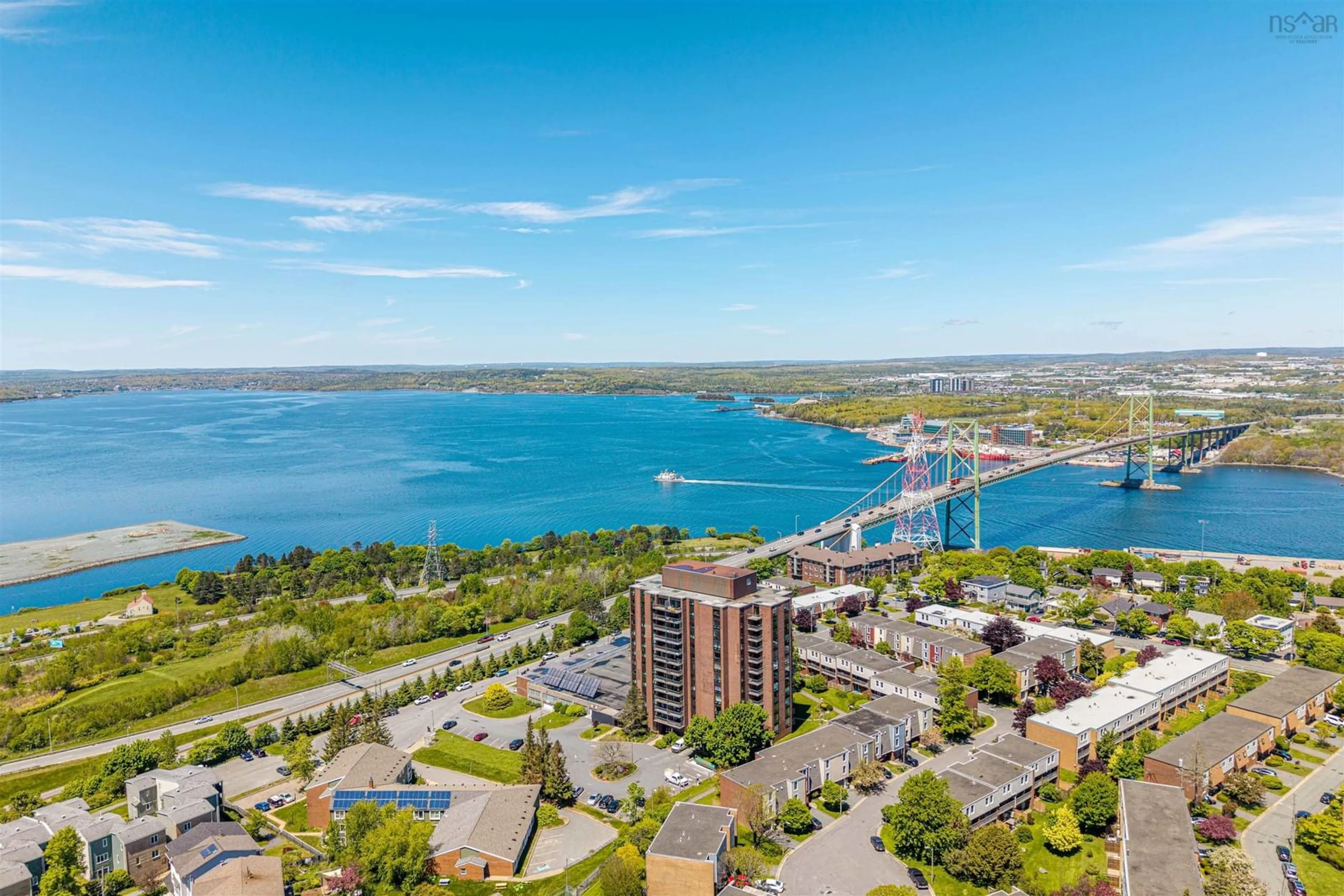A pic from outside/outdoor area/front of a property/back of a property/a pic from drone, water/lake/river/ocean view for 5572 North Ridge Rd #1201, Halifax Nova Scotia B3K 5K2