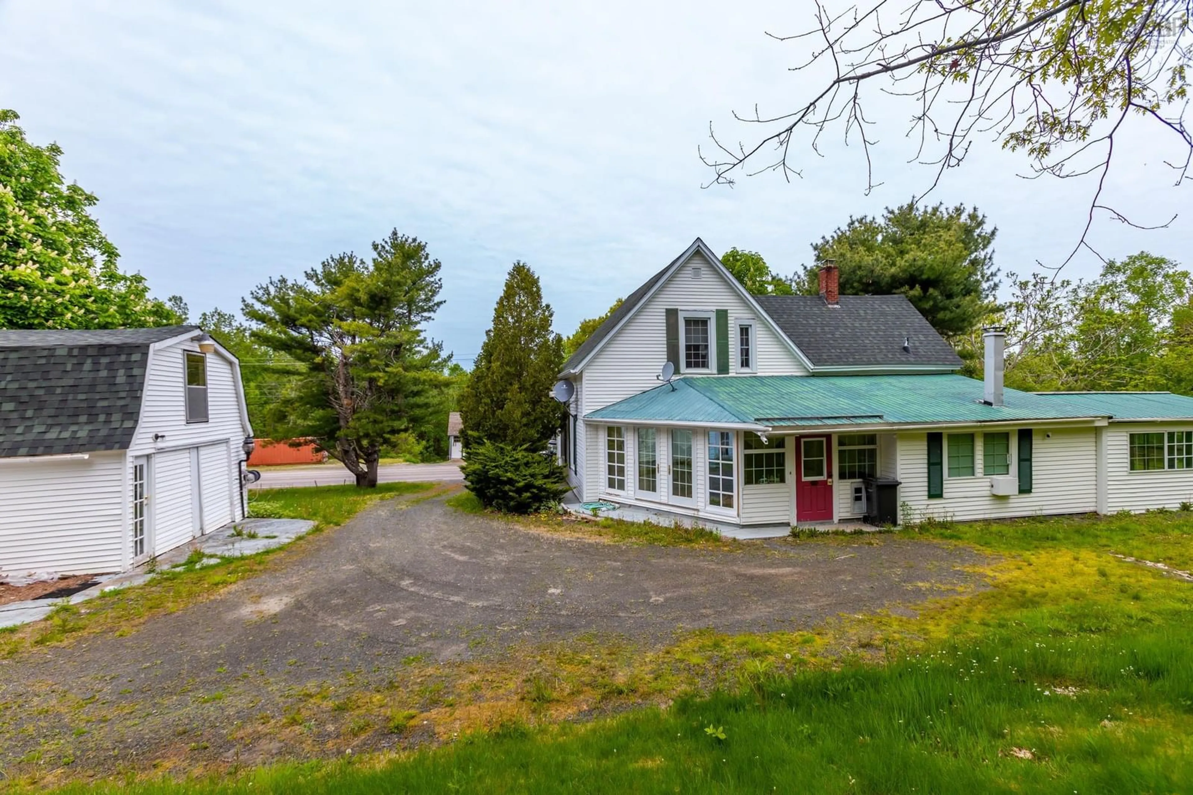 A pic from outside/outdoor area/front of a property/back of a property/a pic from drone, street for 2526 Highway 1, Upper Clements Nova Scotia B0S 1A0