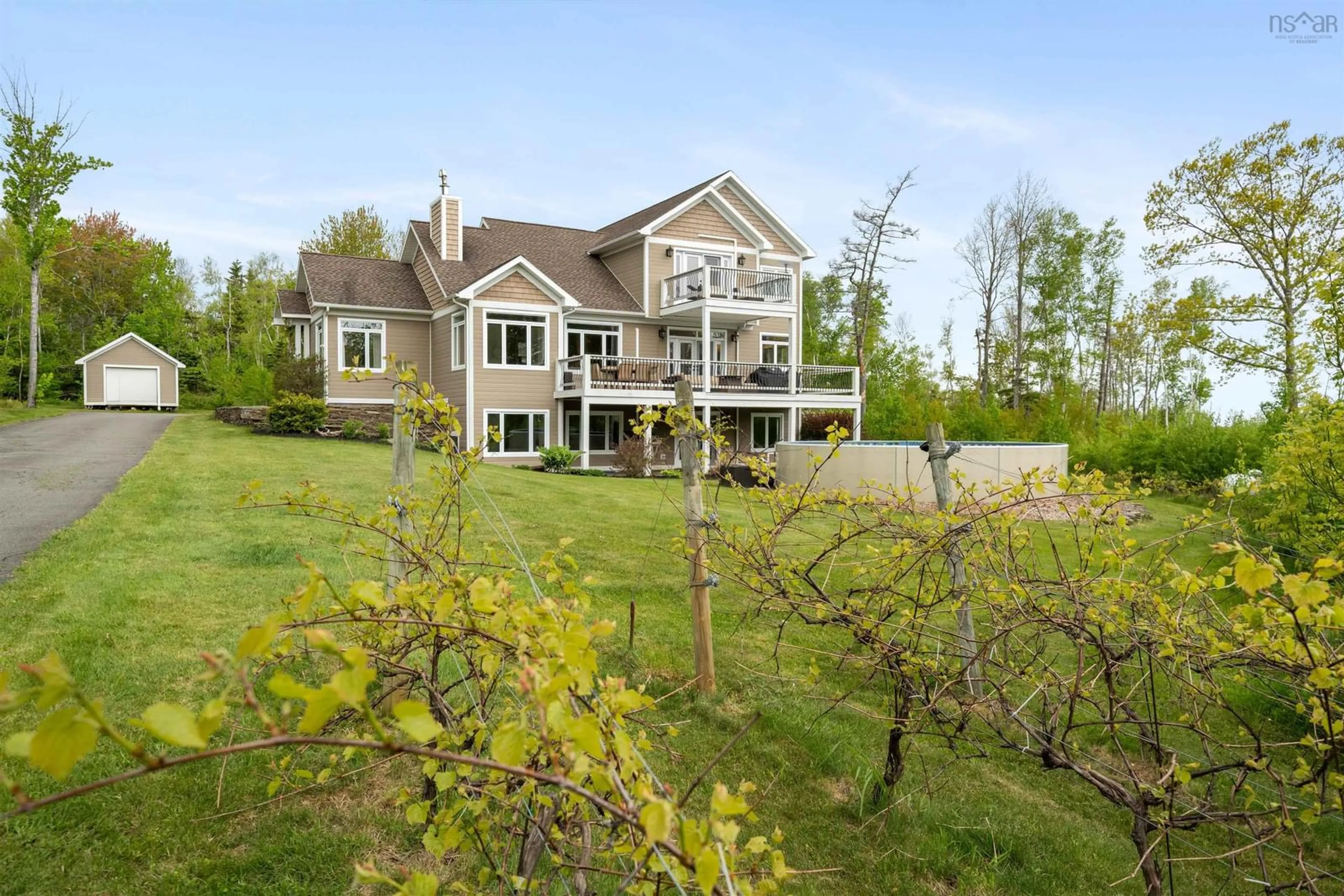A pic from outside/outdoor area/front of a property/back of a property/a pic from drone, water/lake/river/ocean view for 14120 Highway 6, Wallace Nova Scotia B0K 1Y0