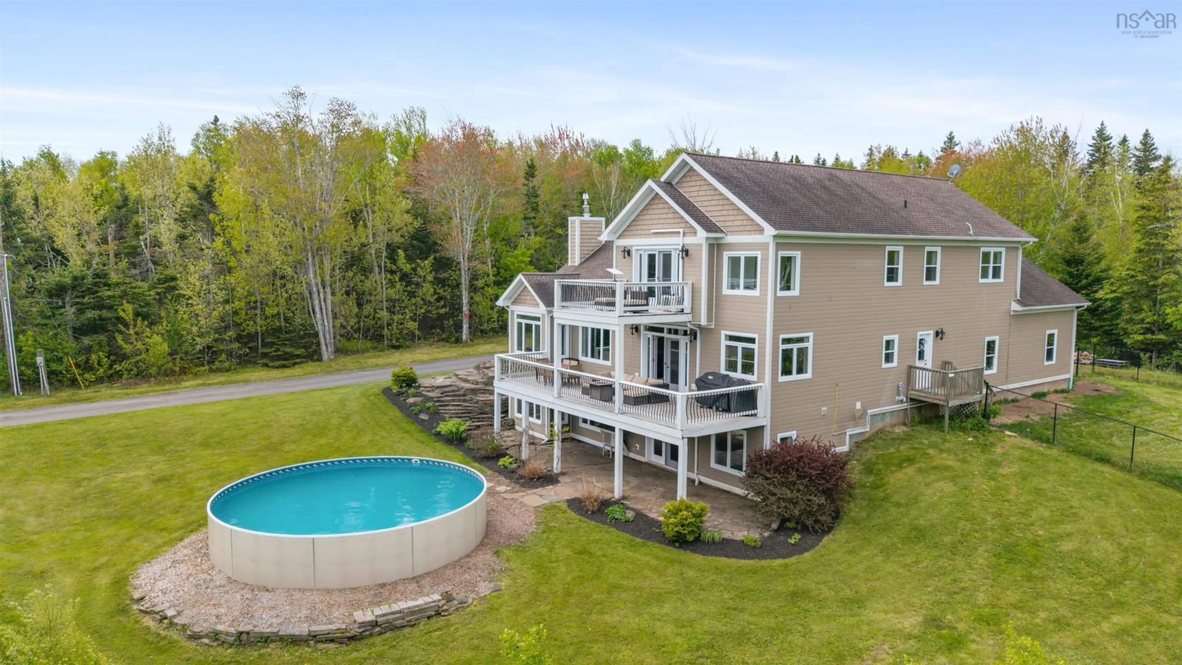 A pic from outside/outdoor area/front of a property/back of a property/a pic from drone, water/lake/river/ocean view for 14120 Highway 6, Wallace Nova Scotia B0K 1Y0