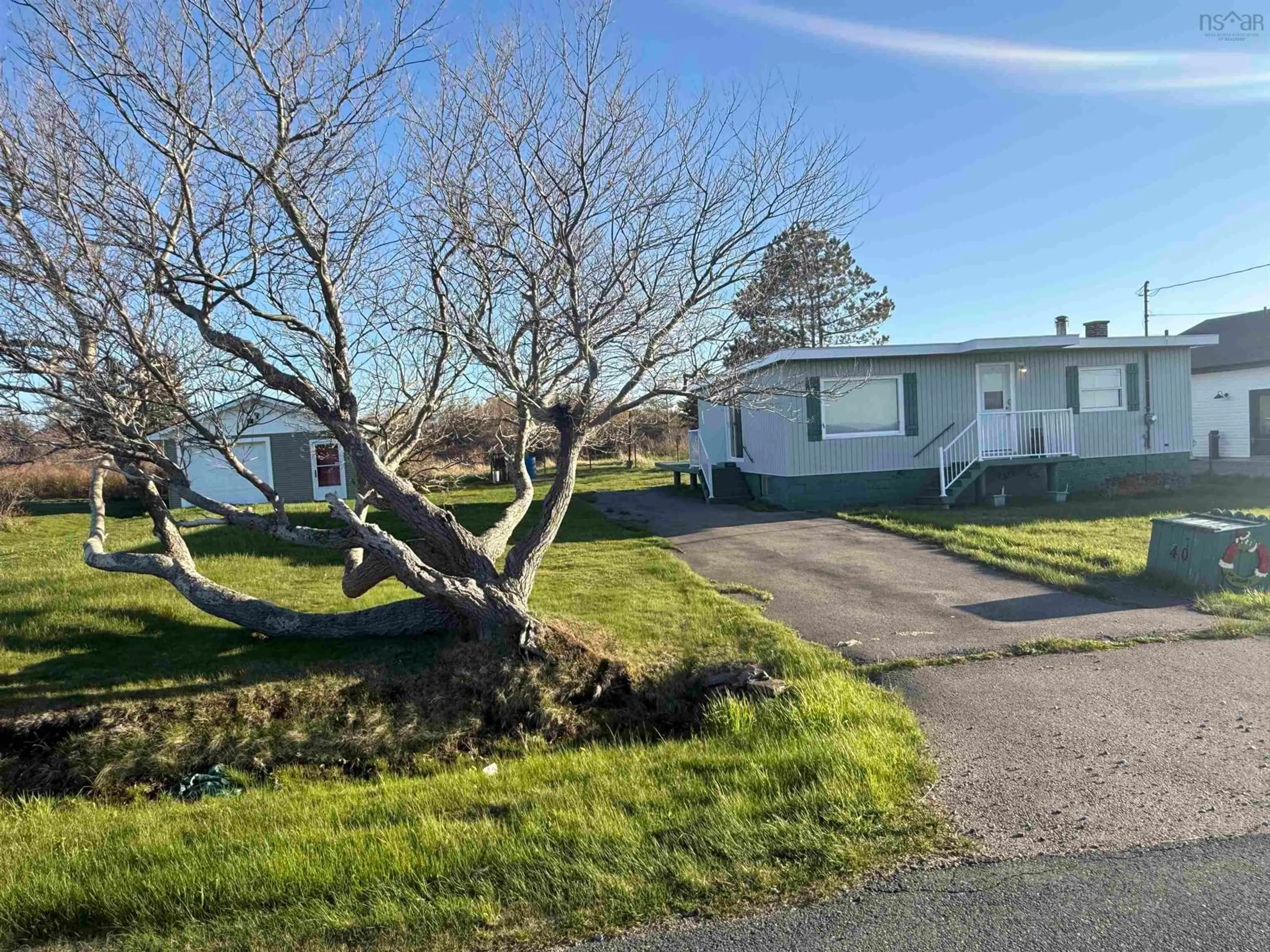 A pic from outside/outdoor area/front of a property/back of a property/a pic from drone, street for 40 Daley Rd, New Victoria Nova Scotia B1H 4Z4