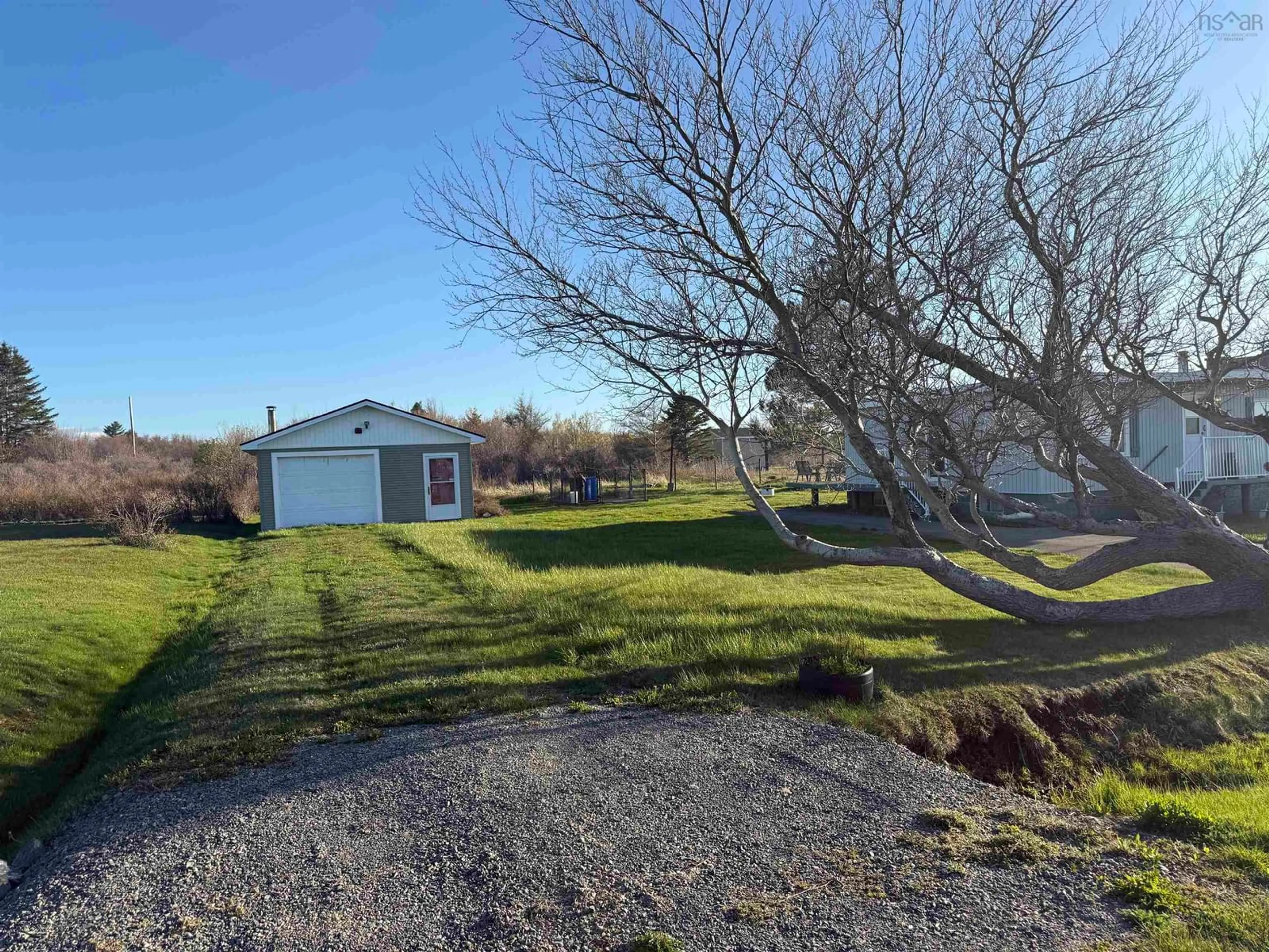 A pic from outside/outdoor area/front of a property/back of a property/a pic from drone, water/lake/river/ocean view for 40 Daley Rd, New Victoria Nova Scotia B1H 4Z4